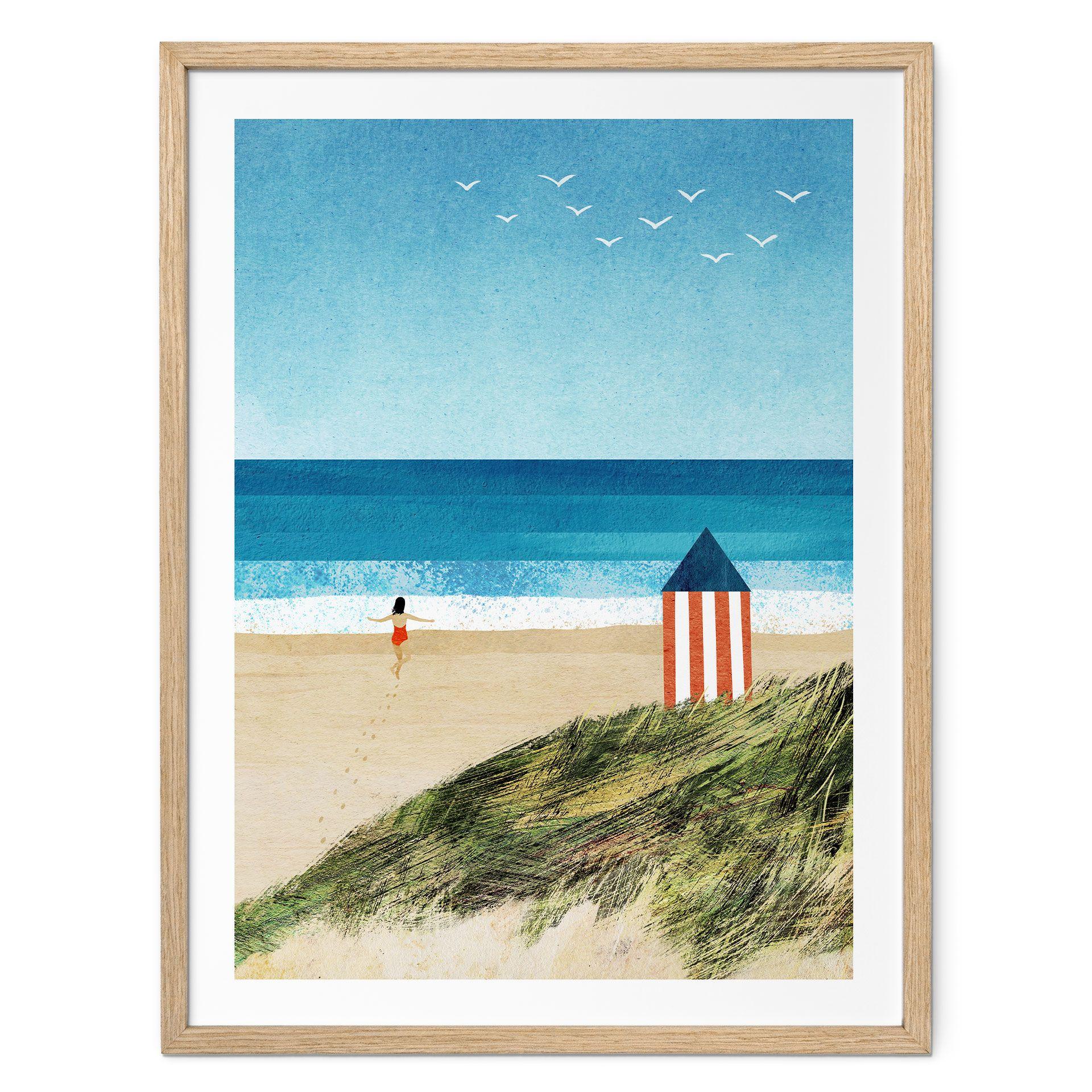 Póster de vacaciones junto al mar con vistas a las dunas - Rivers