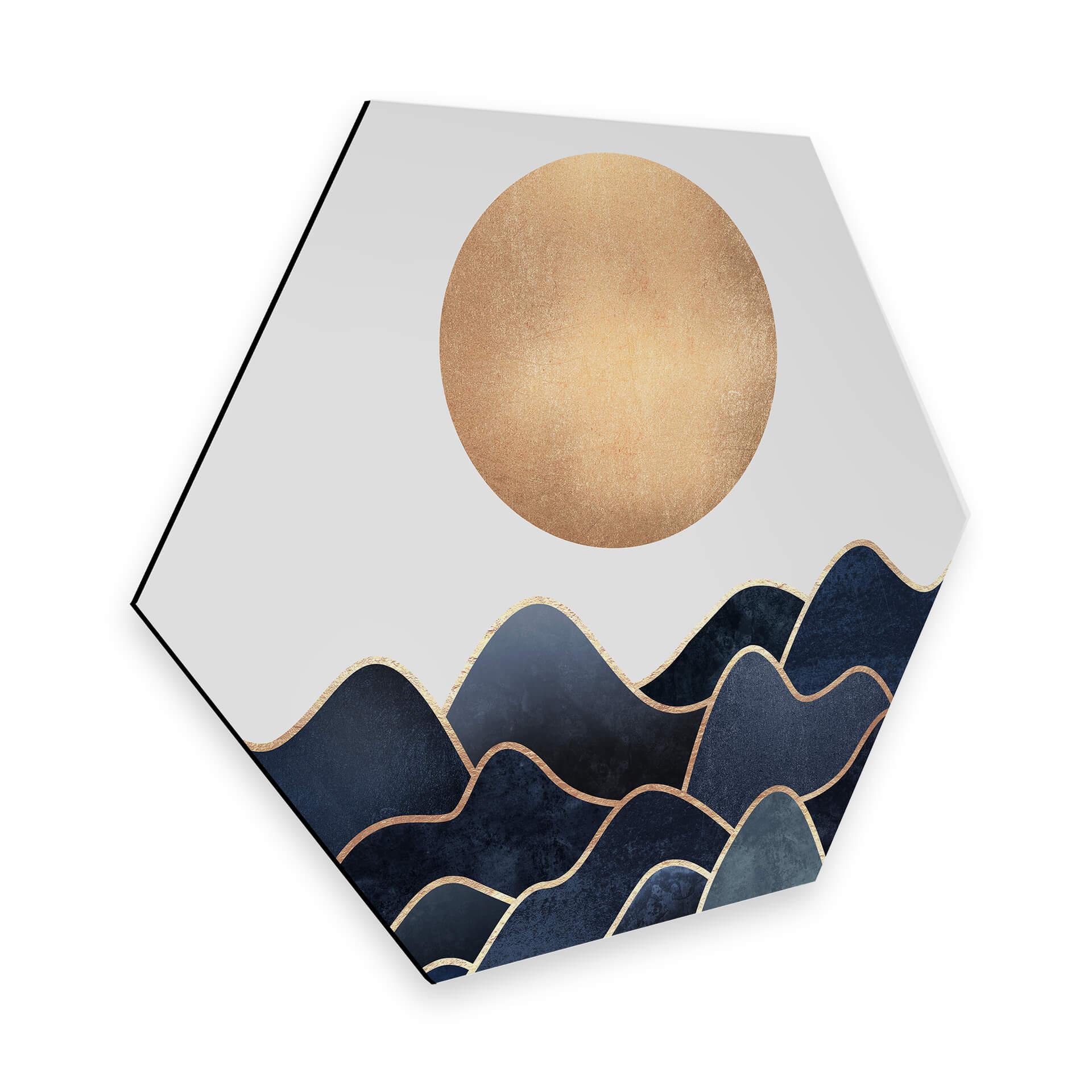 Hexagon - Alu-Dibond - Frederiksson - Waves