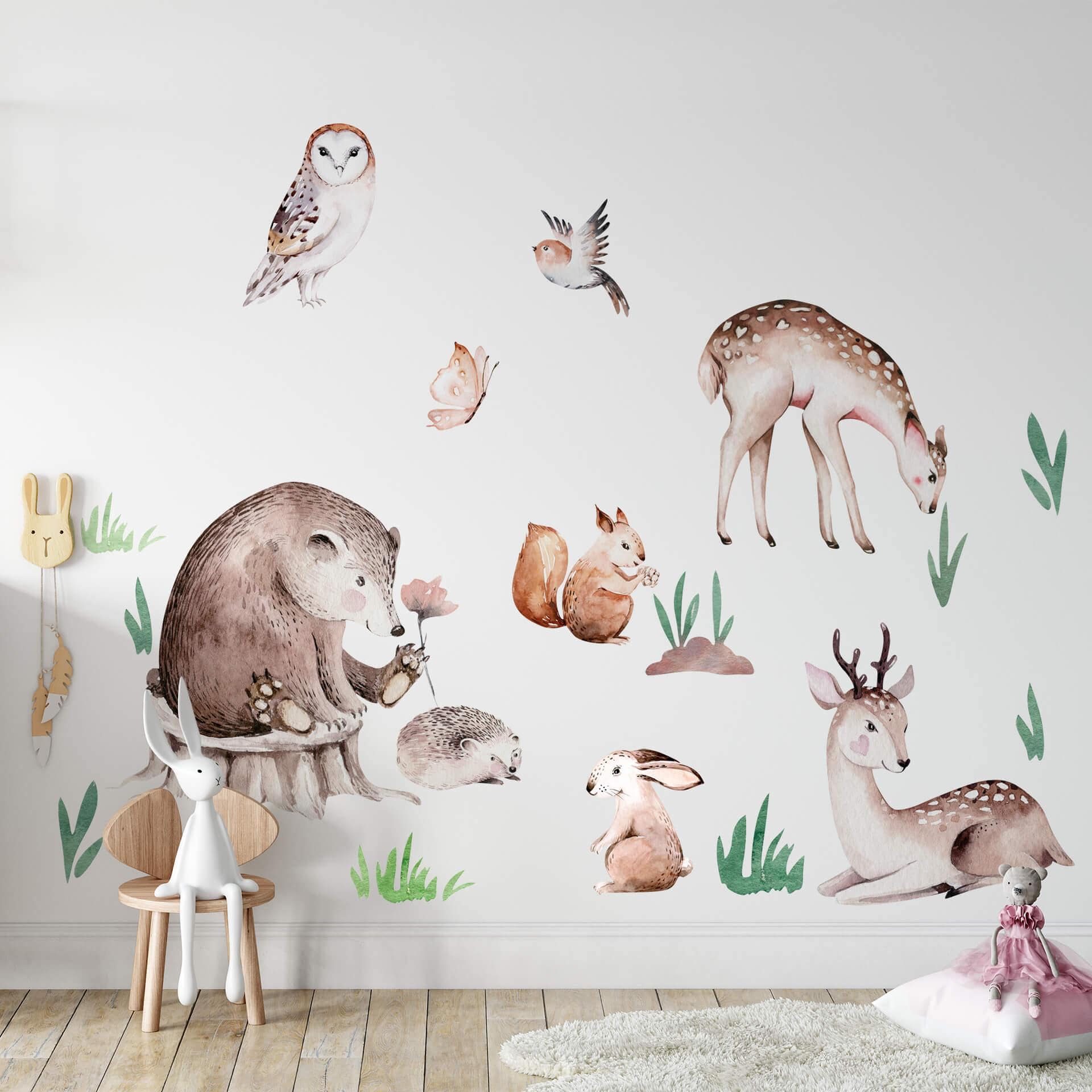 Sticker mural Kvilis - Amis des animaux (24 pièces)