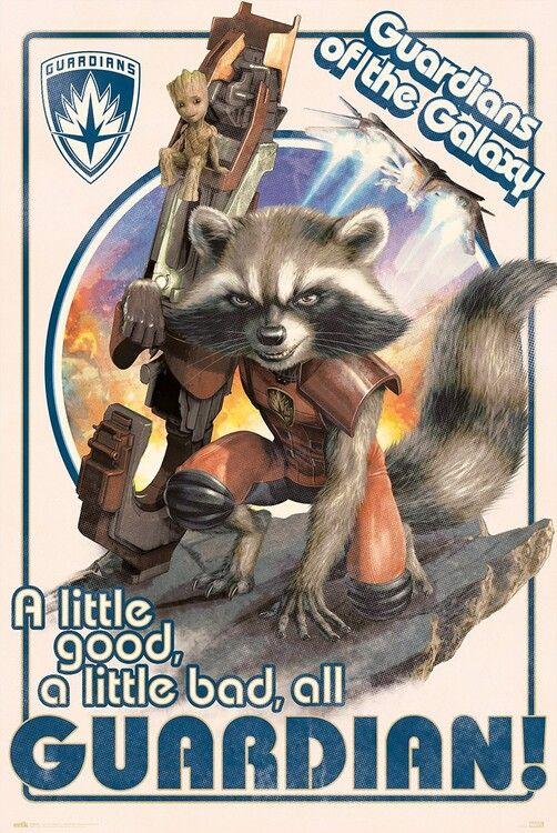Poster, film poster Guardians of the Galaxy - Rocket and Baby Groot 61x91,5 cm