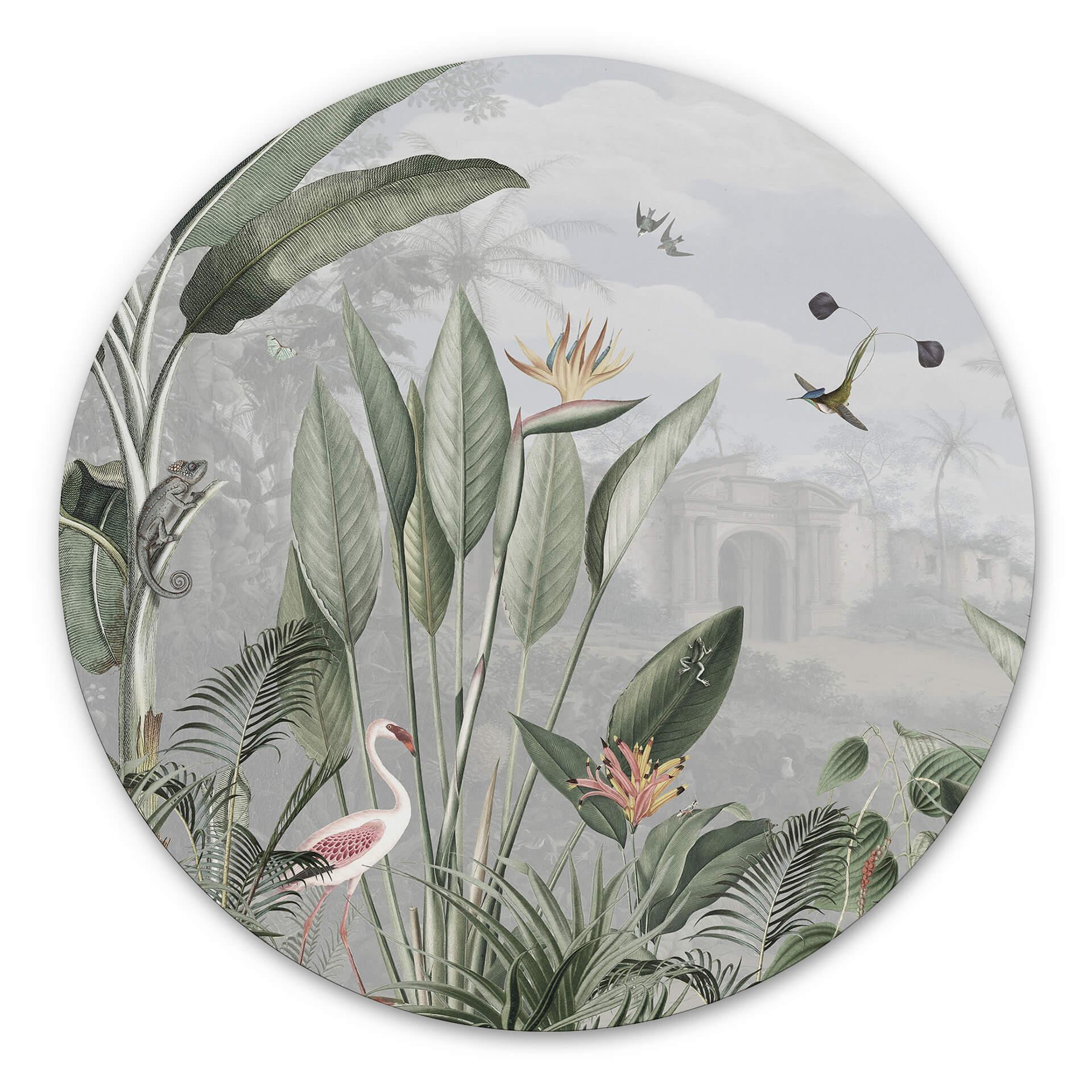 Tableau sur alu-Dibond rond Sir Edward - Botanique