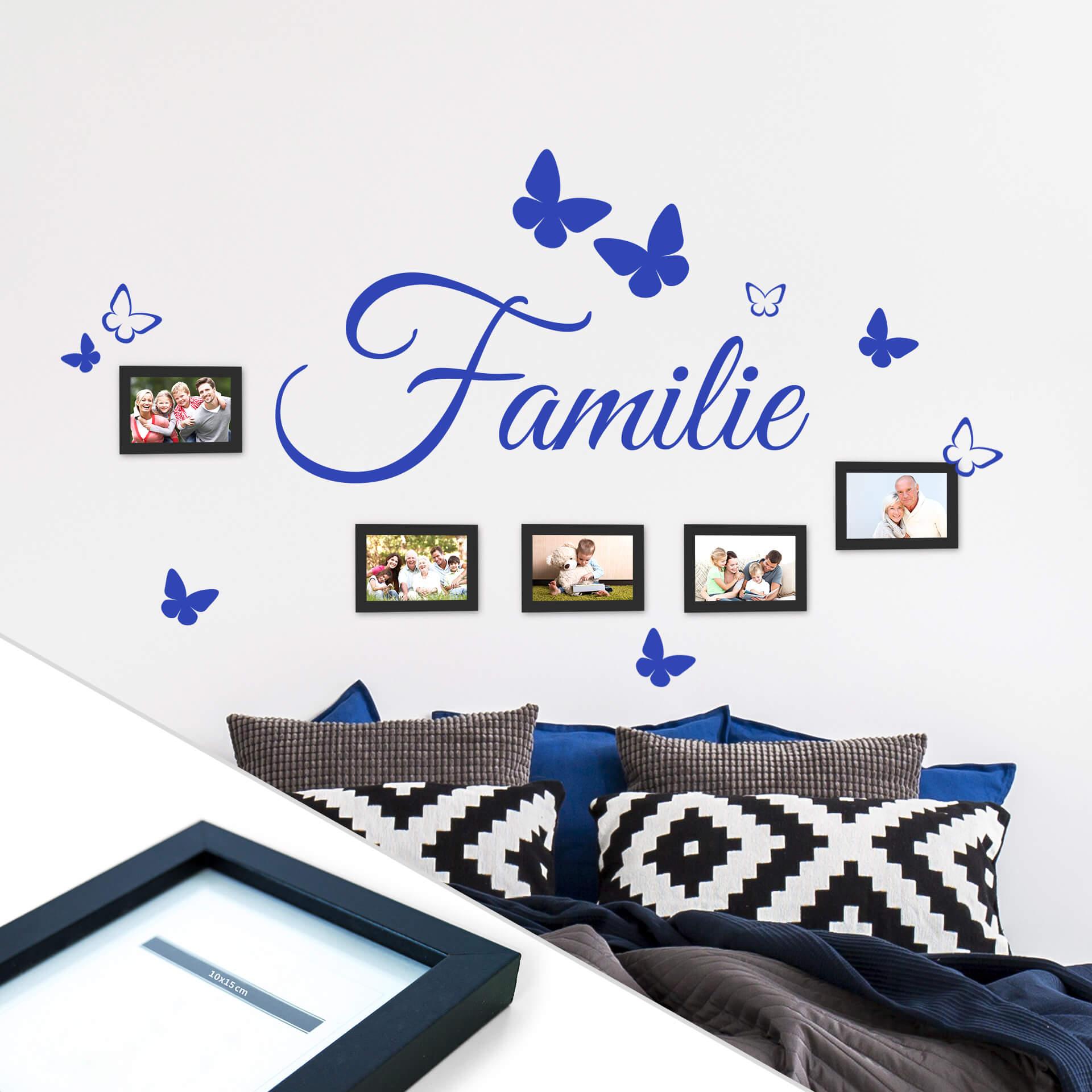 Muursticker Familie met fotolijstjes