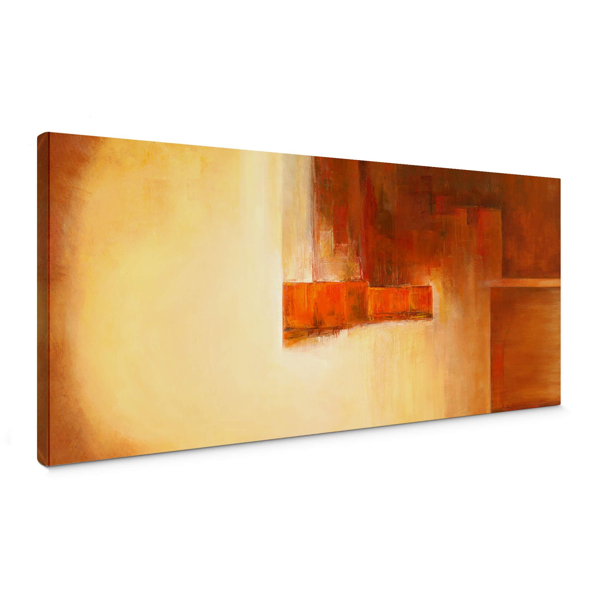 Lienzo Schüßler - Equilibrio naranja-marrón