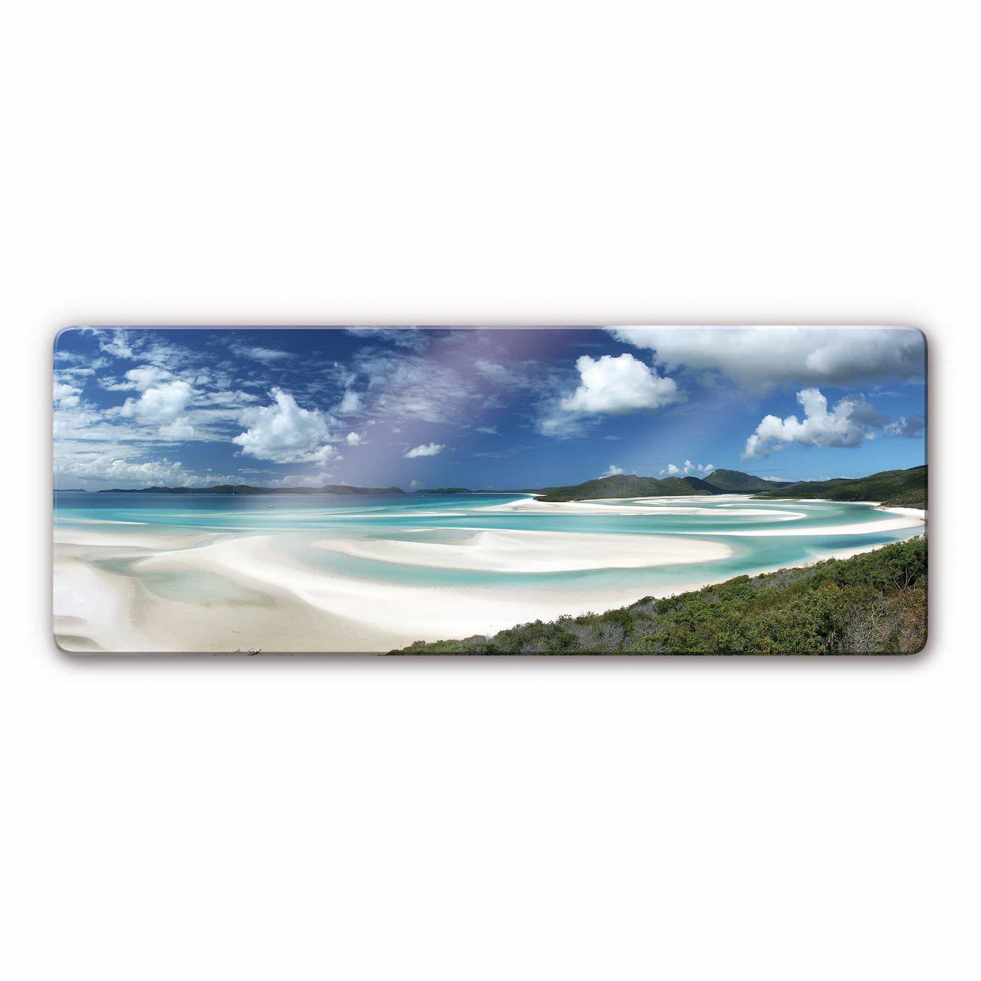 Tableau en verre - Plage Whitehaven - Panorama