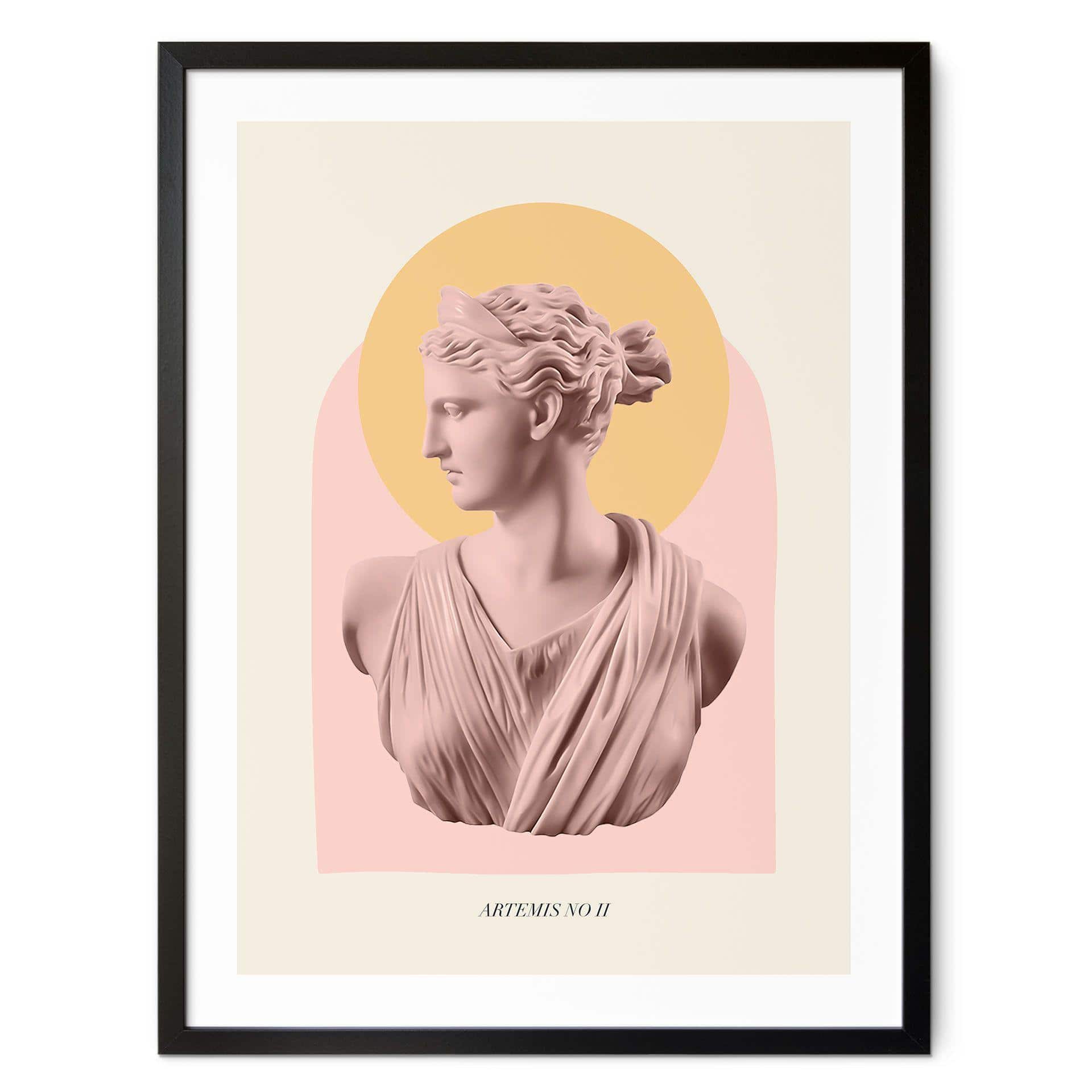 Póster estatua de la diosa Artemisa - Grace Digital Art
