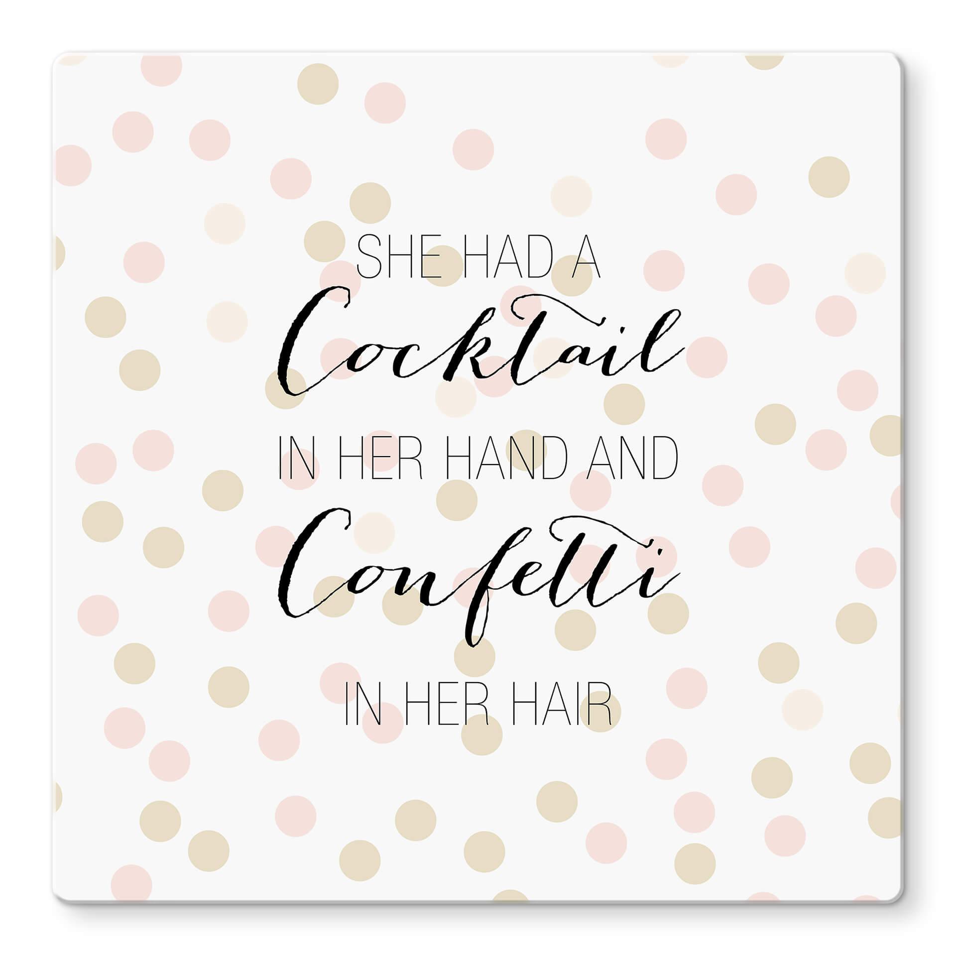 Glass Print Confetti & Cream - Cocktail