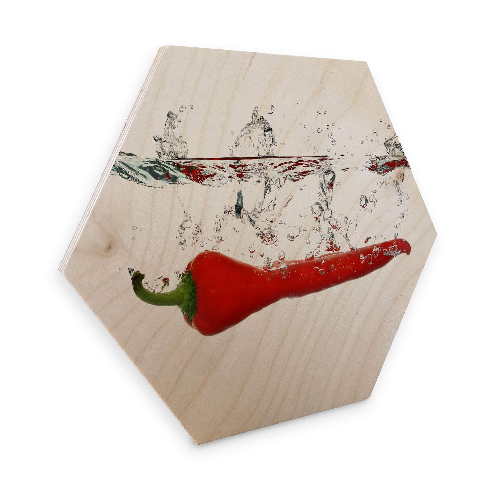 Hexagon Hout - Chilipeper