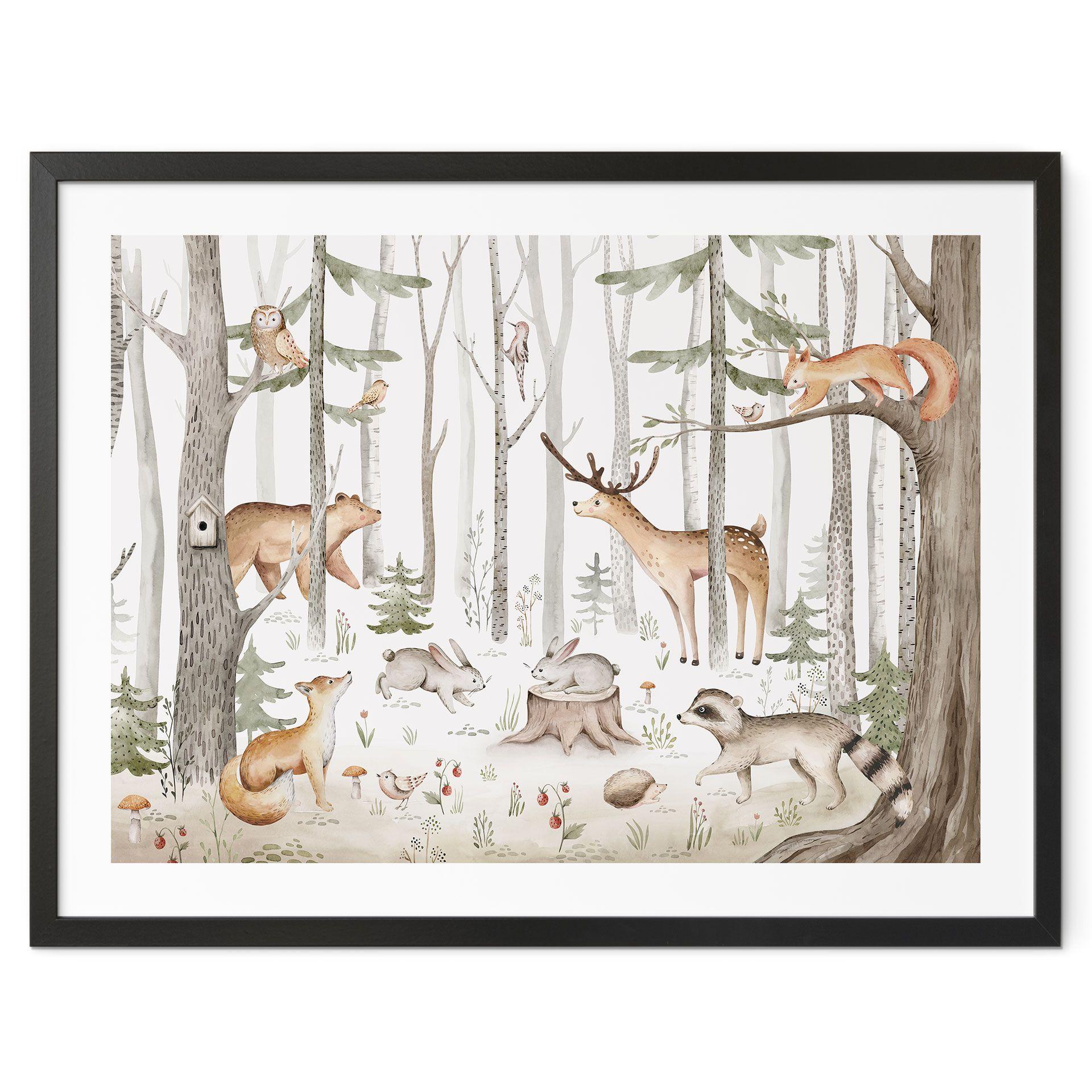Pósters de animales para niños - Aventuras con animales del bosque - Kvilis