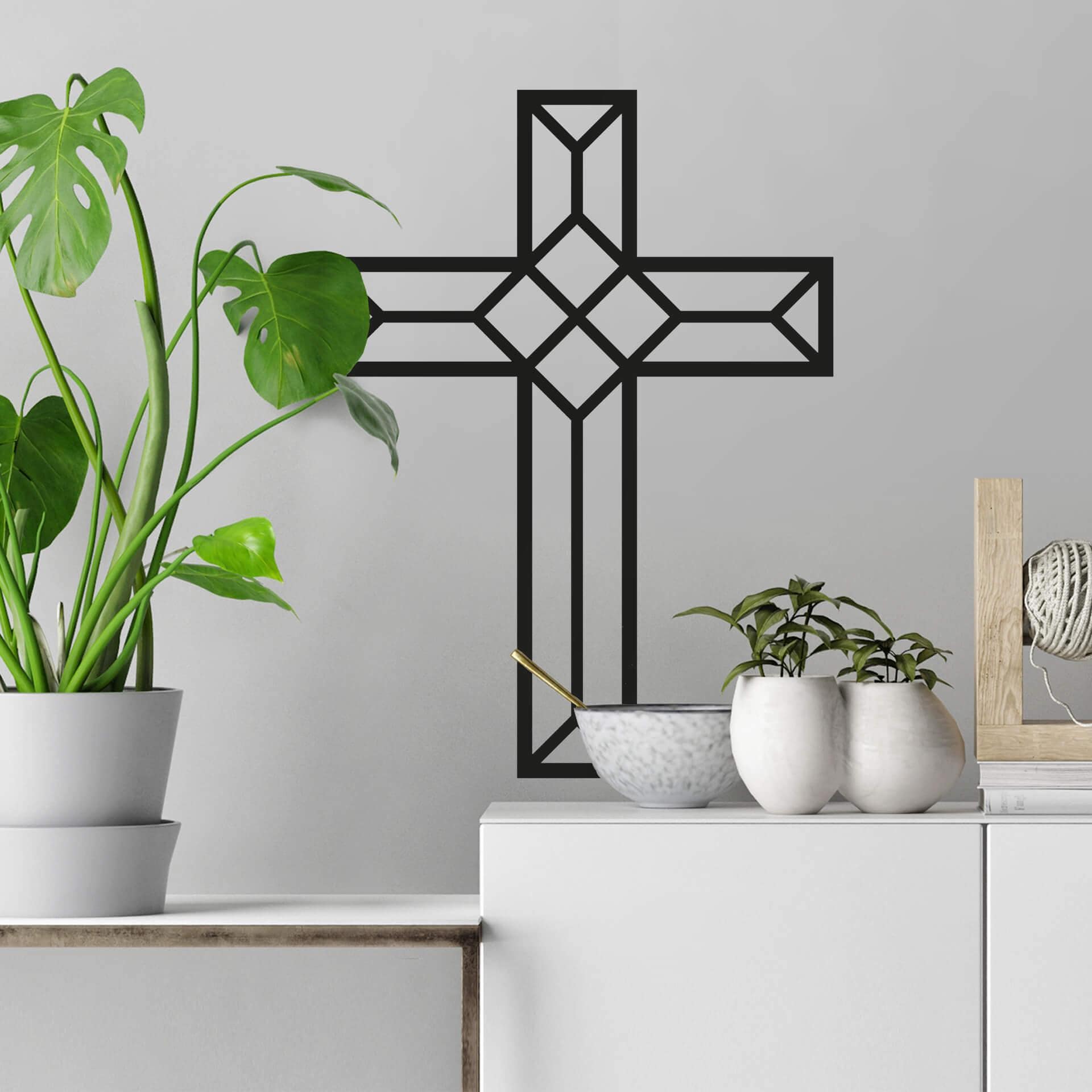 Muursticker Origami Kruis