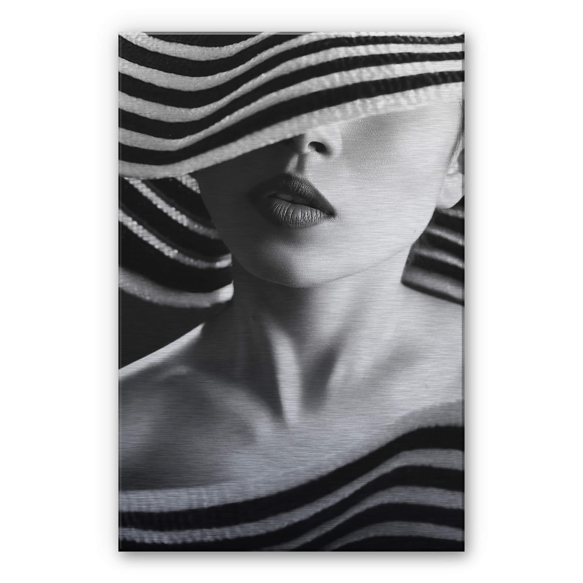 Alu-Dibond zilver effect Belokonov - Striped Beauty