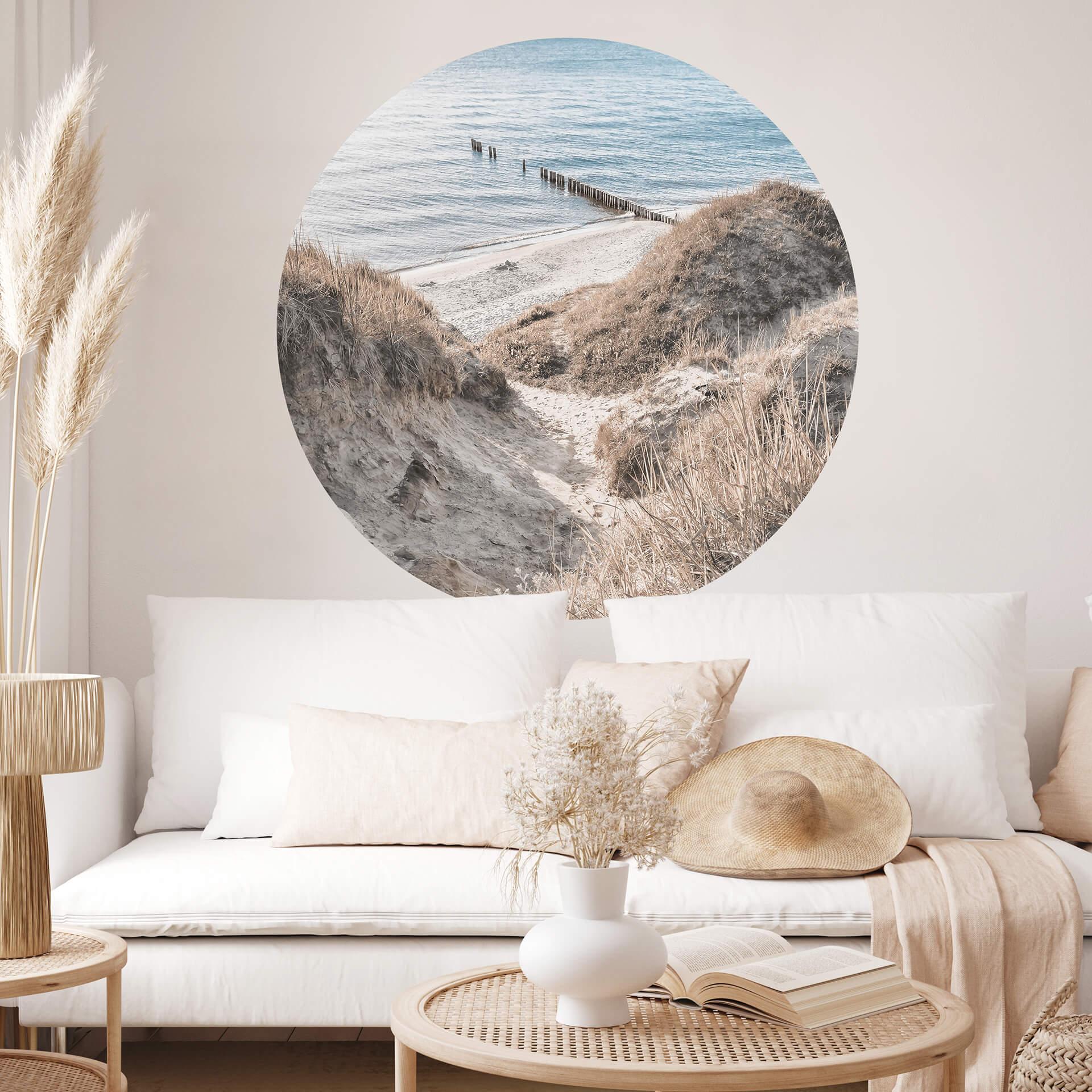 Naturoplevelse i maleriske klitter ved Østersøen Wallsticker - Rund