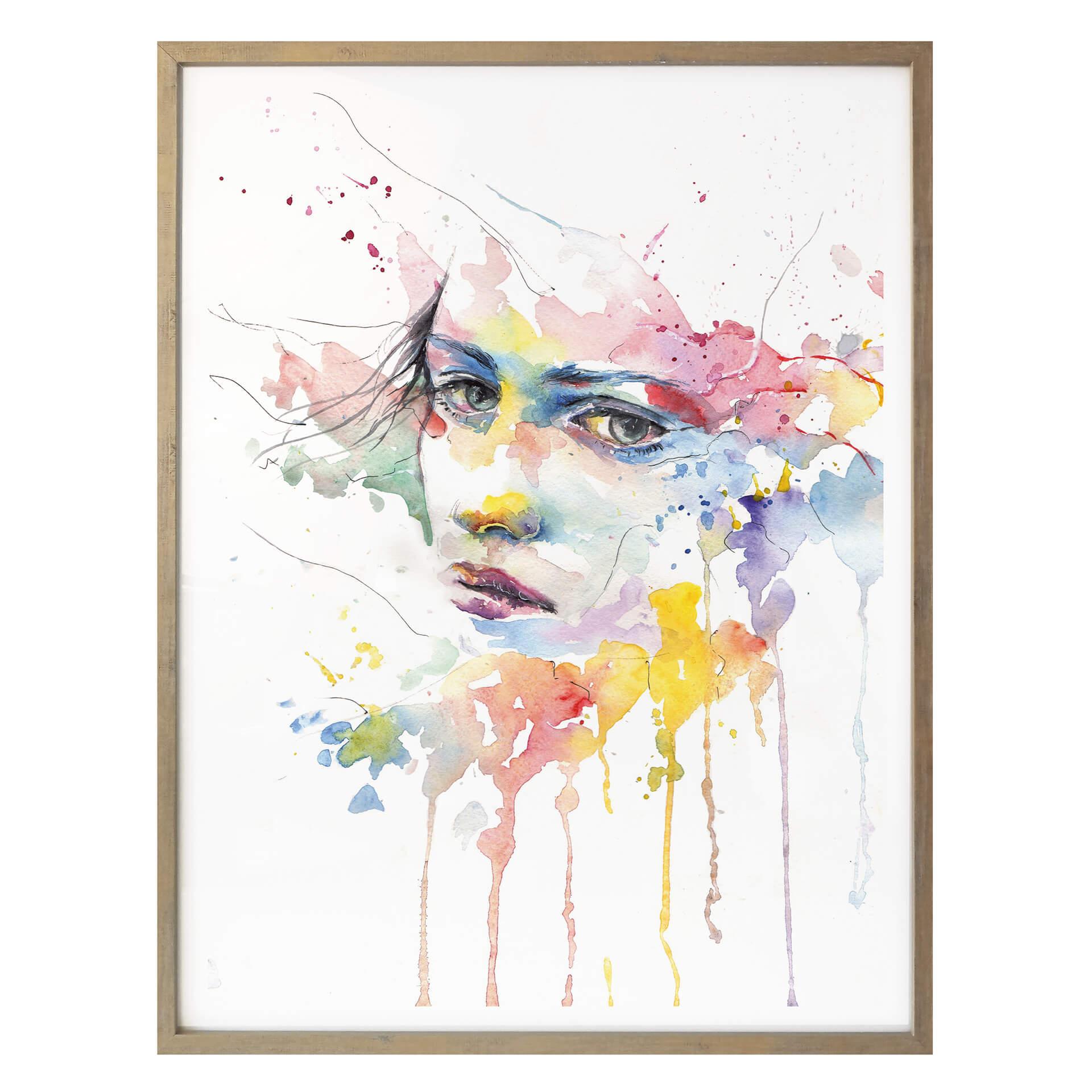Póster Acuarela Cara 02