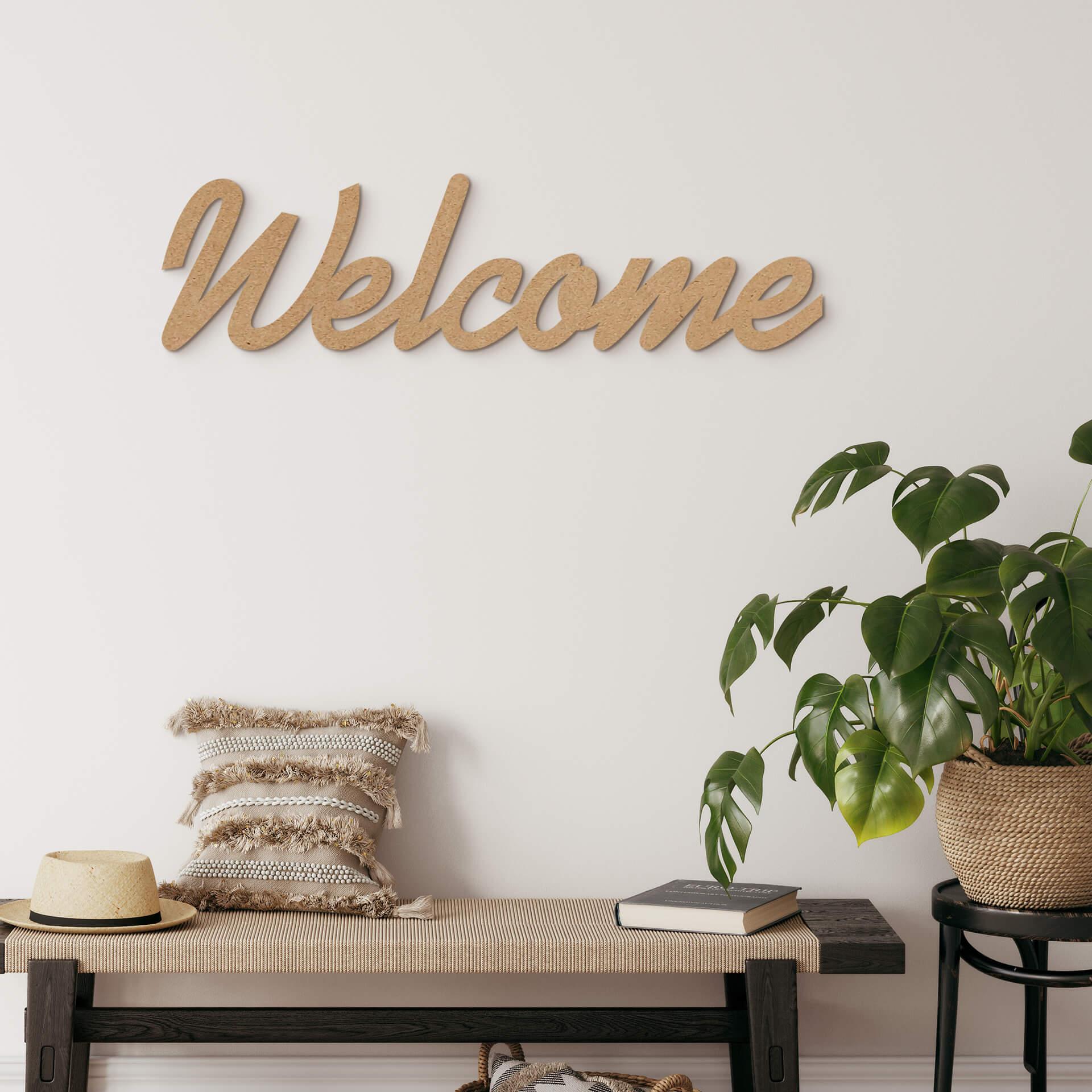 MDF-dekoration Welcome
