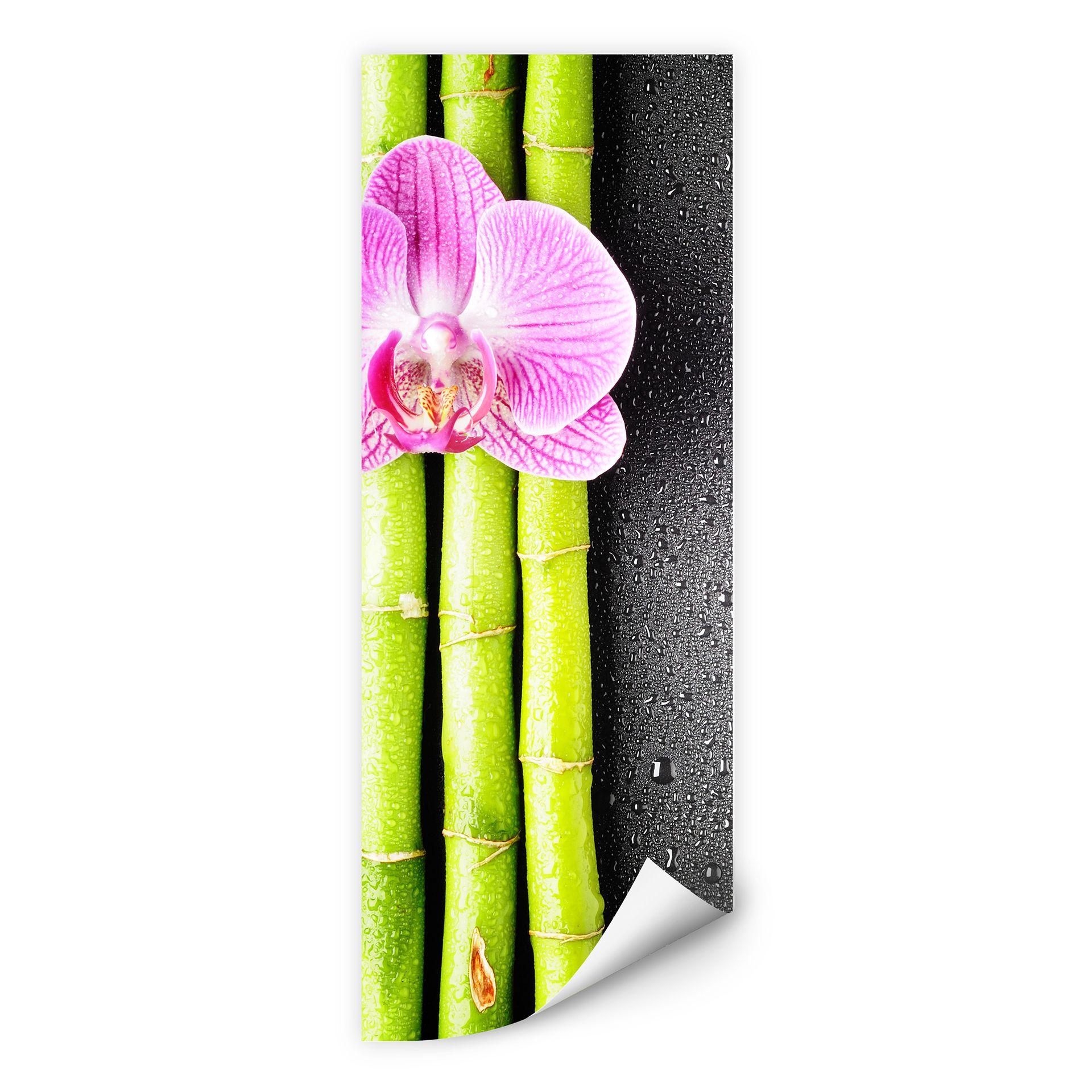 Zelfklevende Poster - Orchid and Bamboo