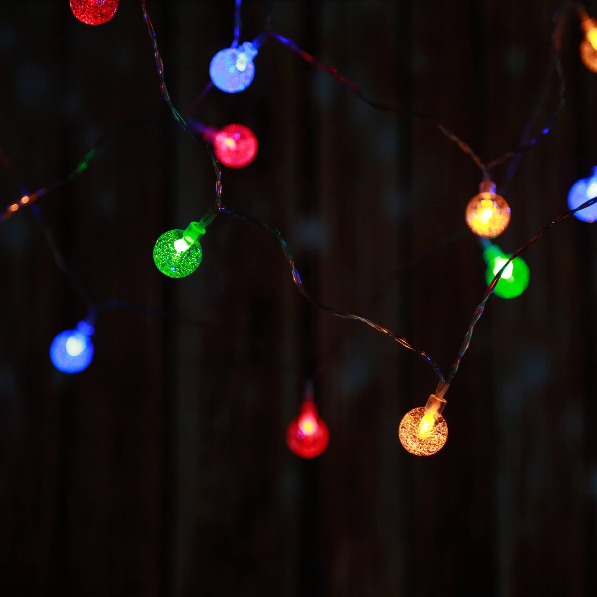 LED Lichterkette Glühbirnen mehrfarbig