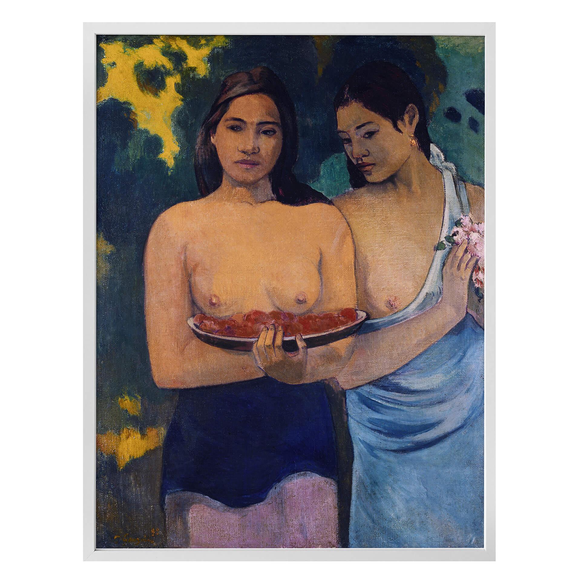 Póster Gauguin - Dos mujeres de Tahití
