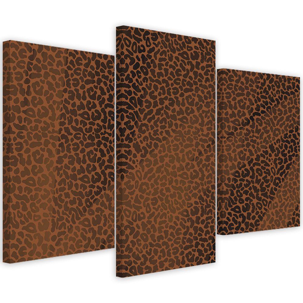 3 stykke lærredsprint, Leopard Leopard Pels Patches Mønster