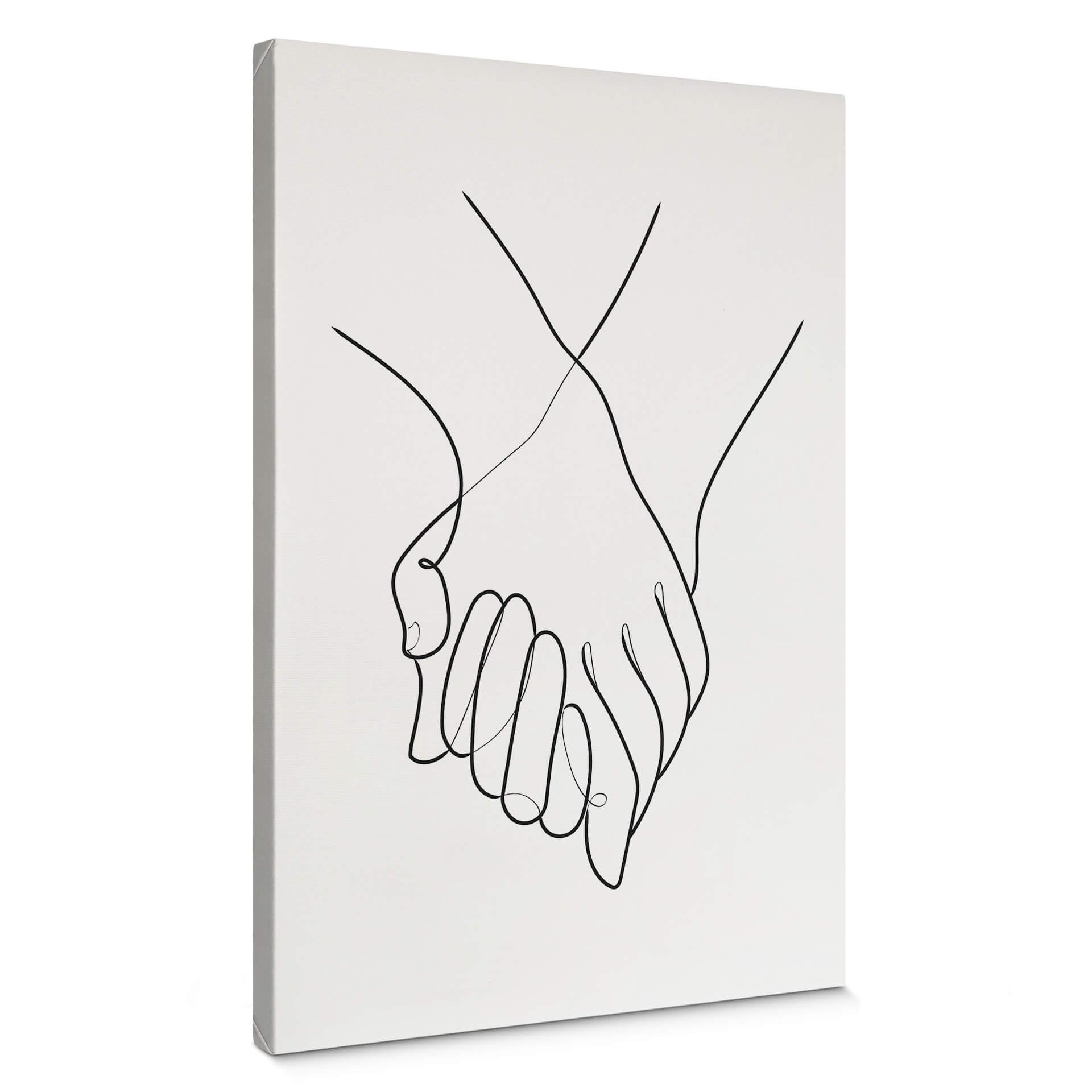 Lienzo 1X Estudio - Line Art Mano a Mano