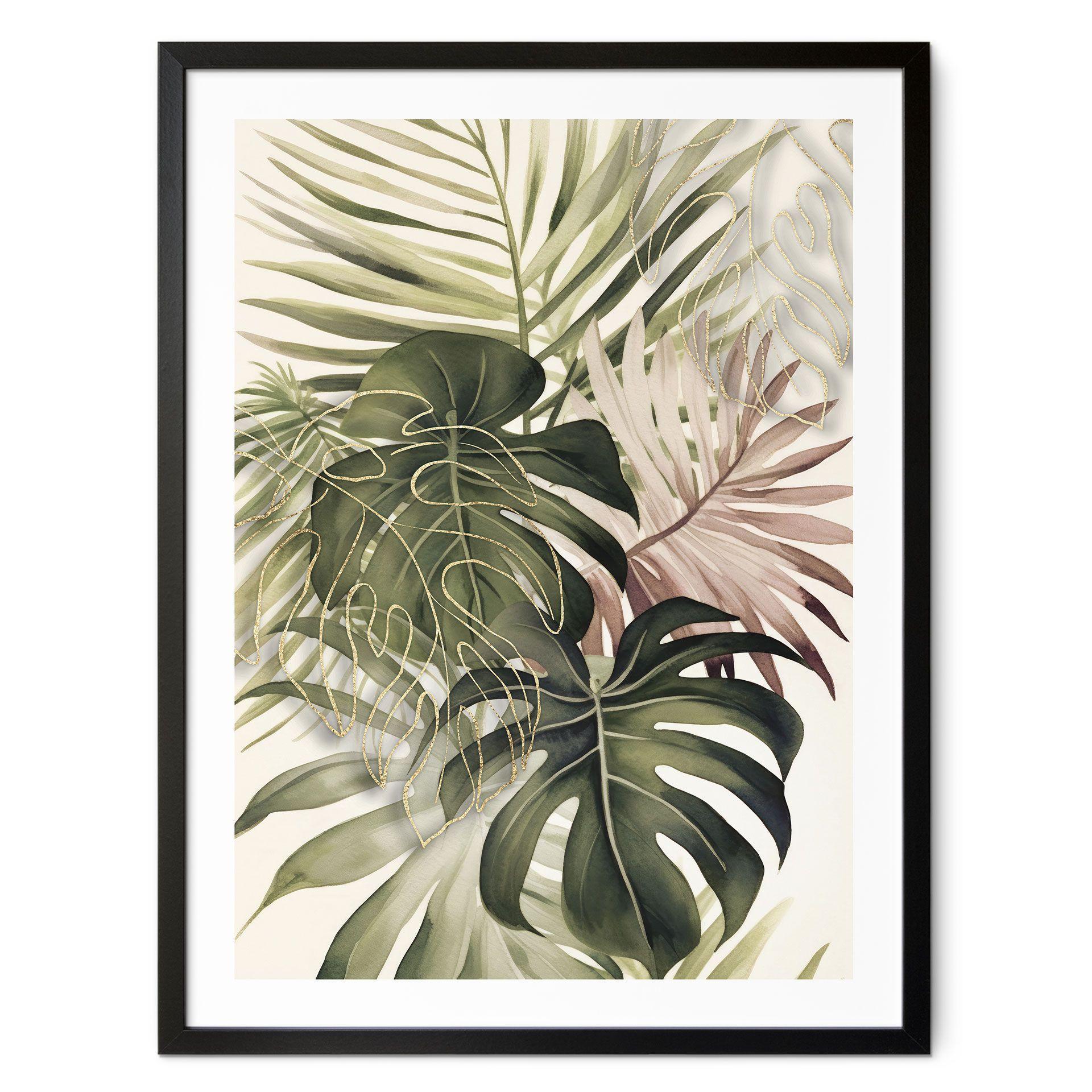 Póster Hojas Tropicales Boho - Haase