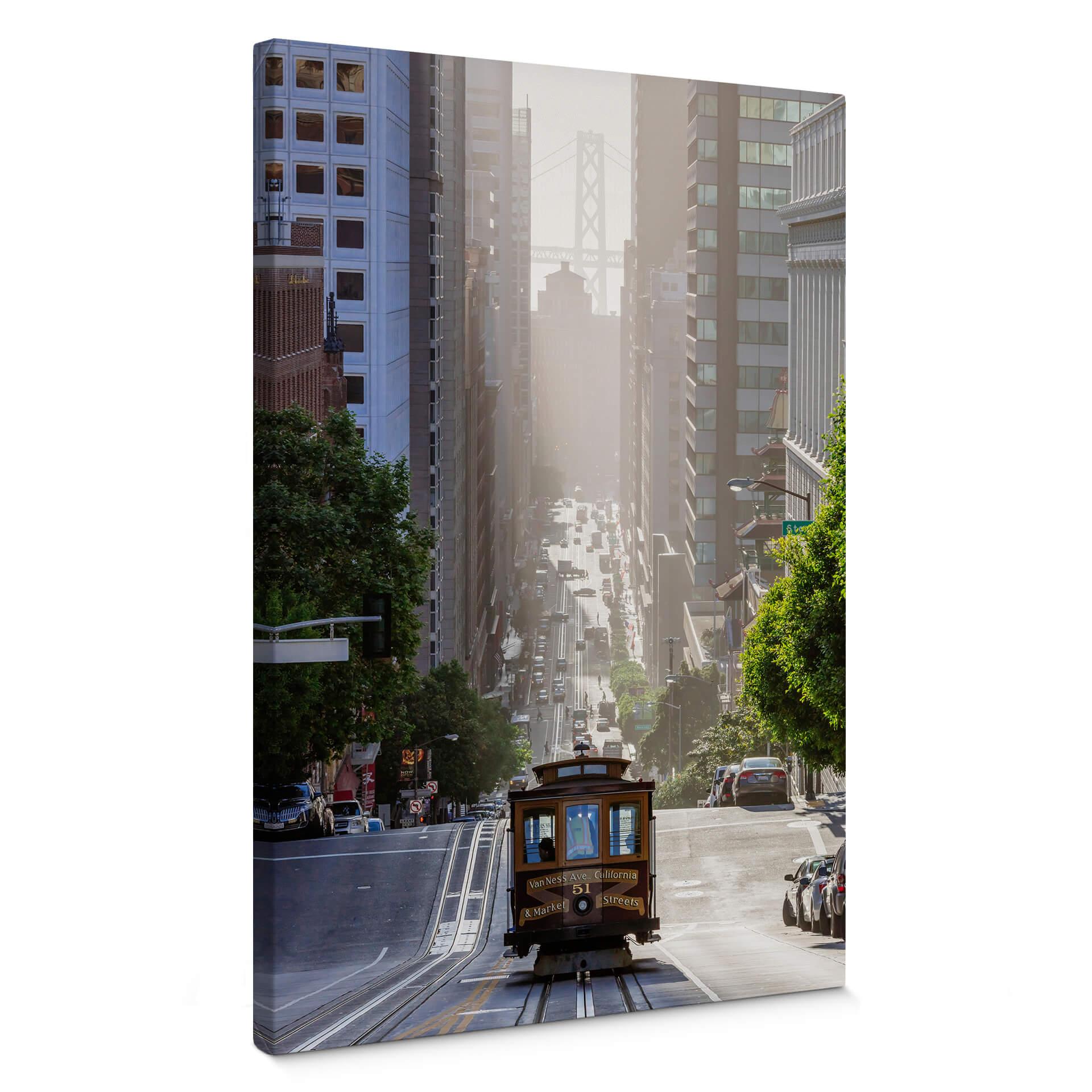 Lienzo Colombo - Teleférico en San Francisco