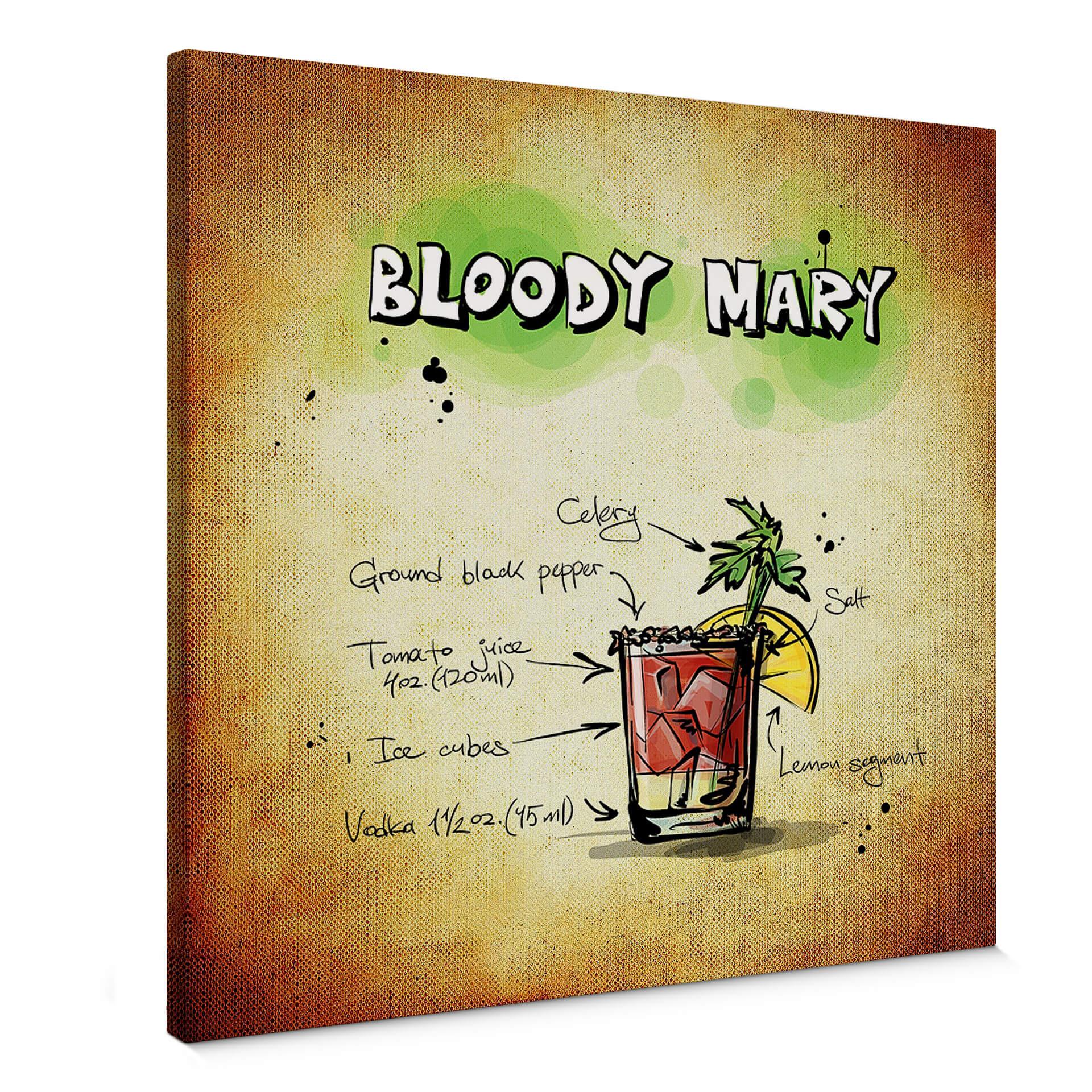 Lienzo Bloody Mary - Receta