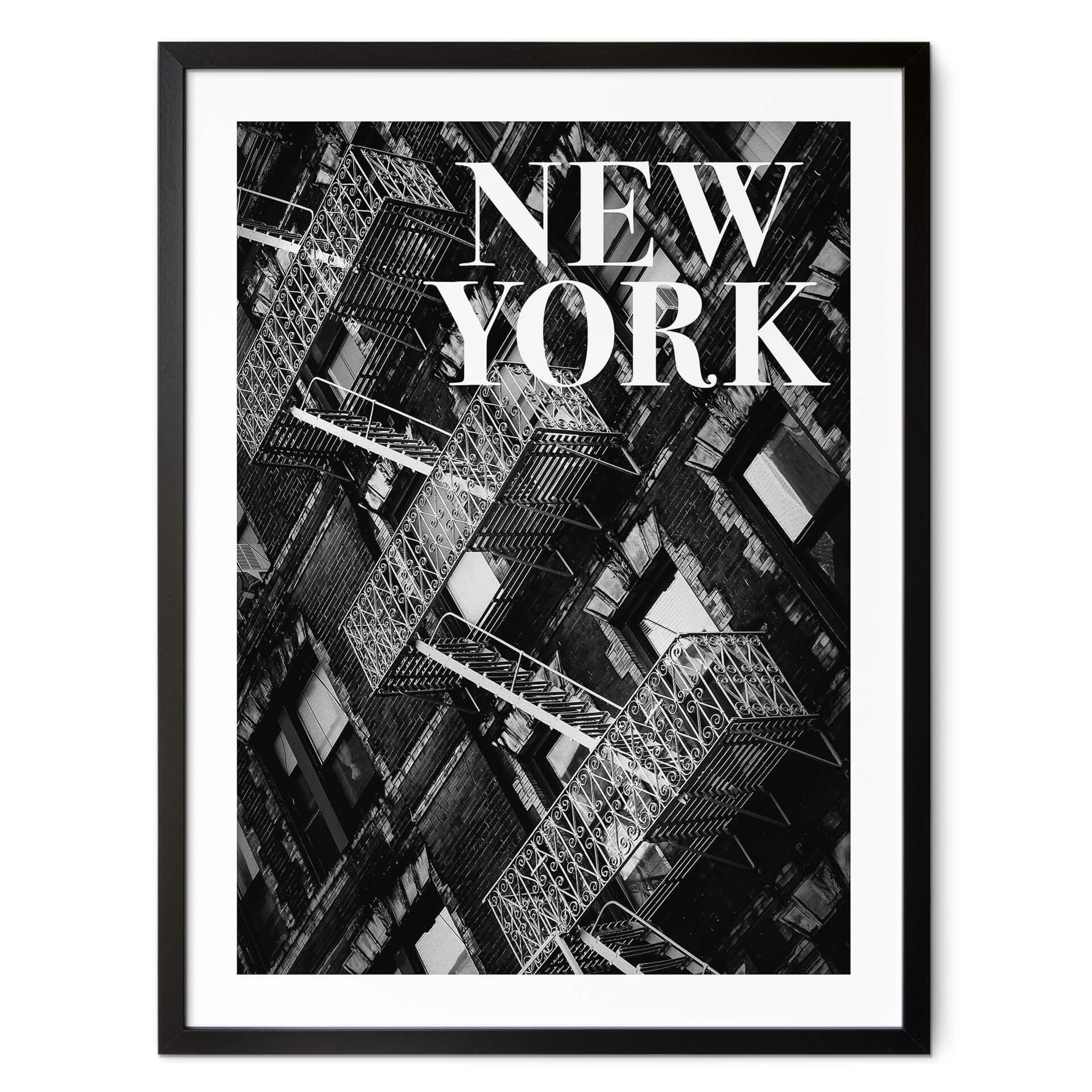 Póster Martin - Salida de incendios en Nueva York