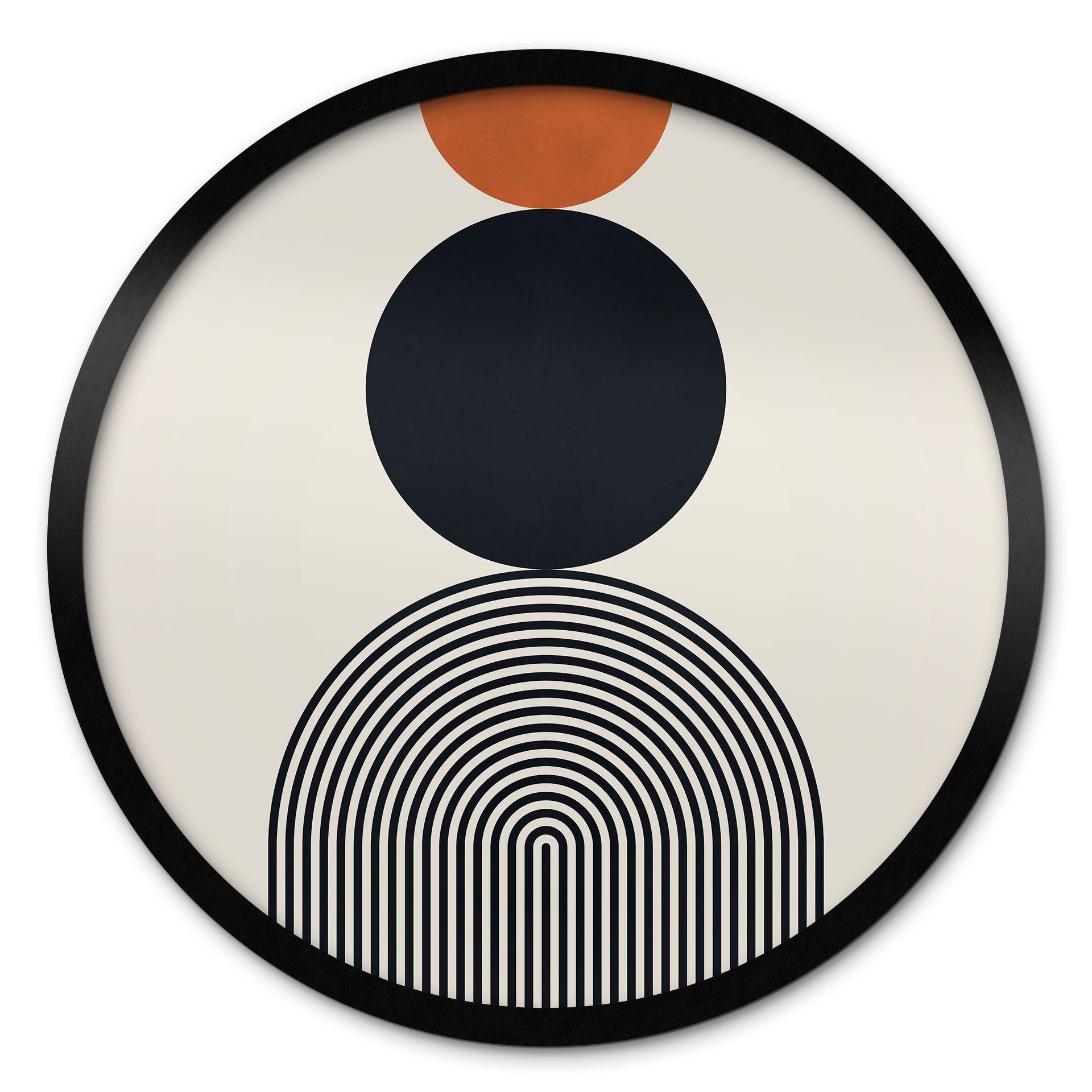 Póster Líneas y círculos abstractos en armonía - Costa - Redondo