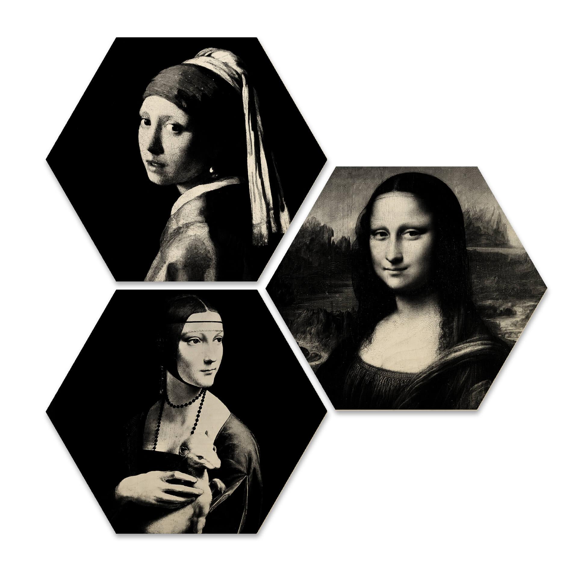 Hexagone - Bois - Femmes célèbres