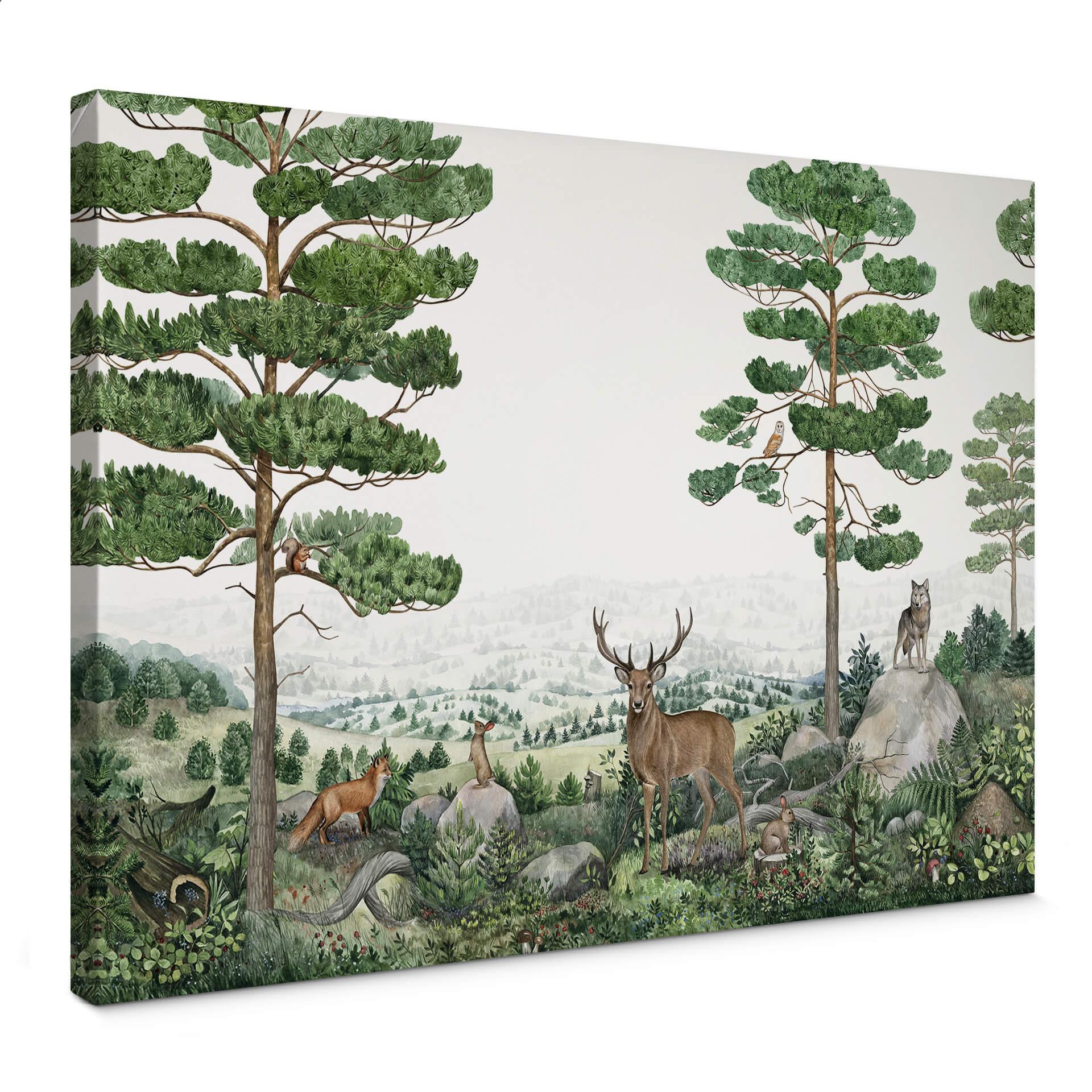 Lienzo Kikki Belle - Aventuras de animales en el campo