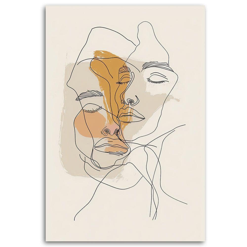 Canvasbillede, minimalistiske konturer