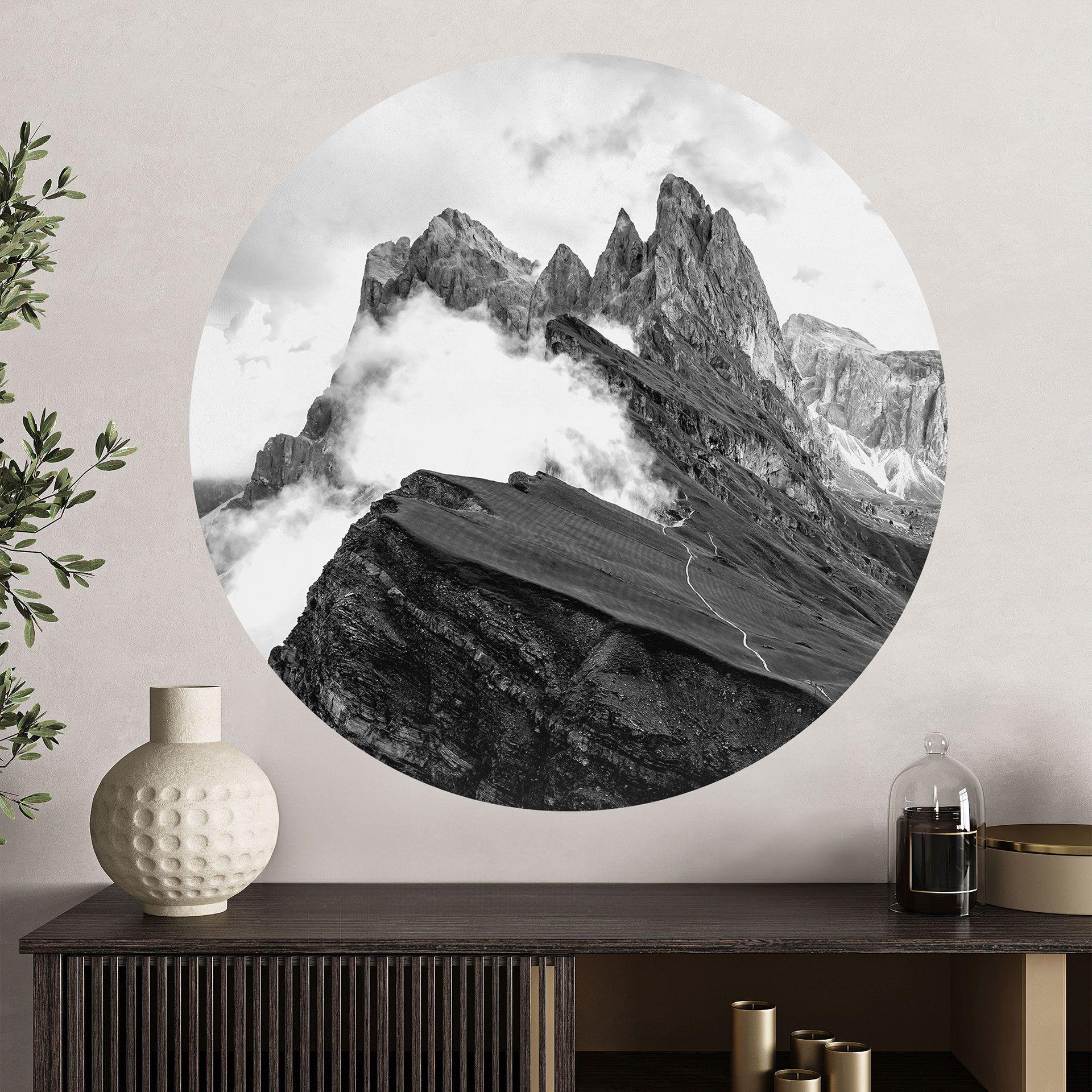 Vinilo decorativo vista de los Alpes - paisaje montañoso de los Dolomitas