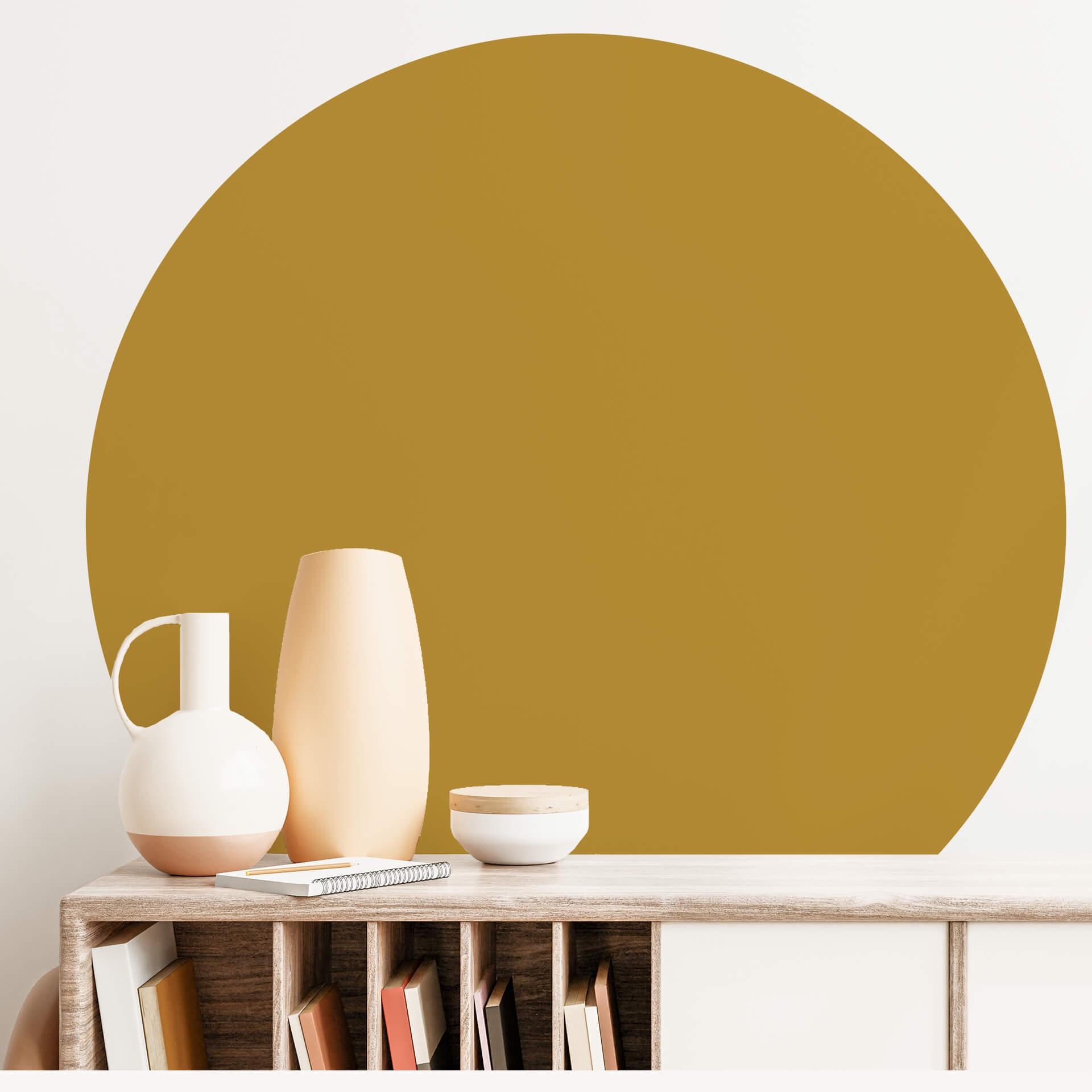 Sticker mural Cercle ocre - Rond