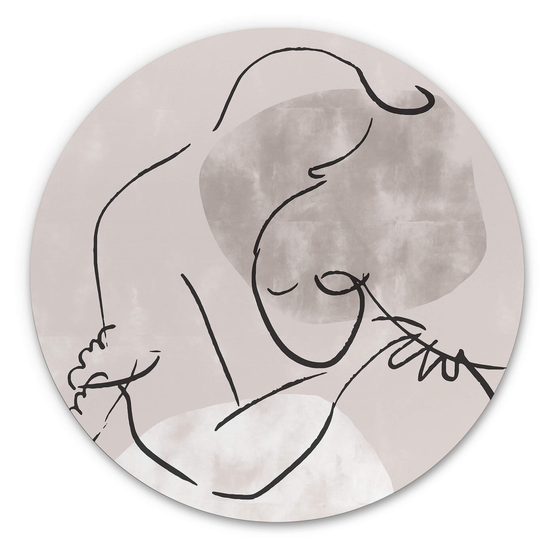 Tableau sur alu-Dibond rond 1X Studio - The Hug