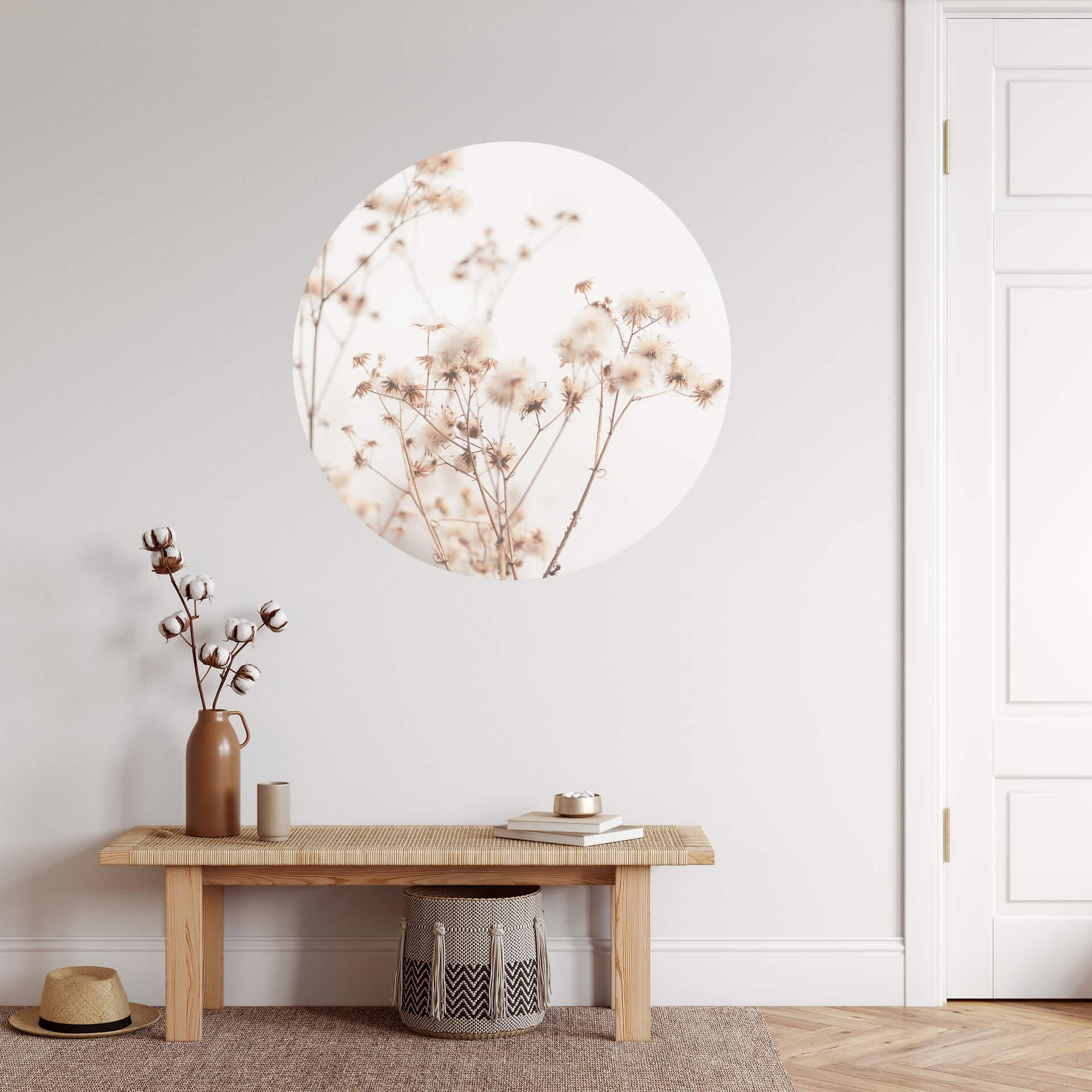 Wallsticker i pastelfarver - rund