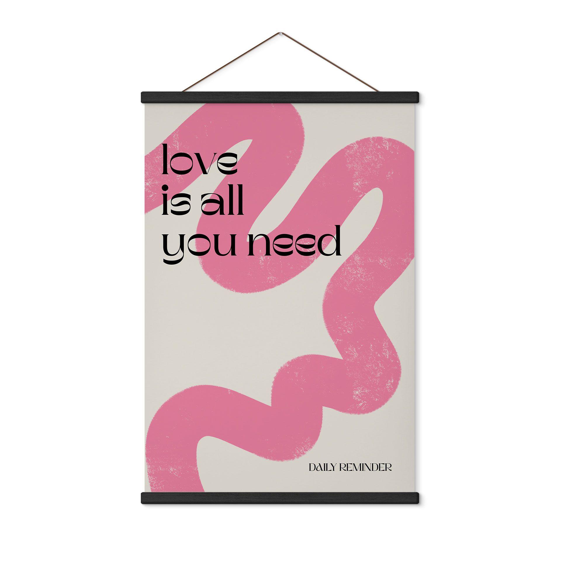 Tekstil plakat Love is all you need - Volfova