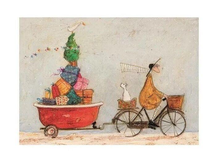 Plakat Sam Toft - A Tubful of Good Cheer kunsttryk, Sam Toft (40 x 30 cm)