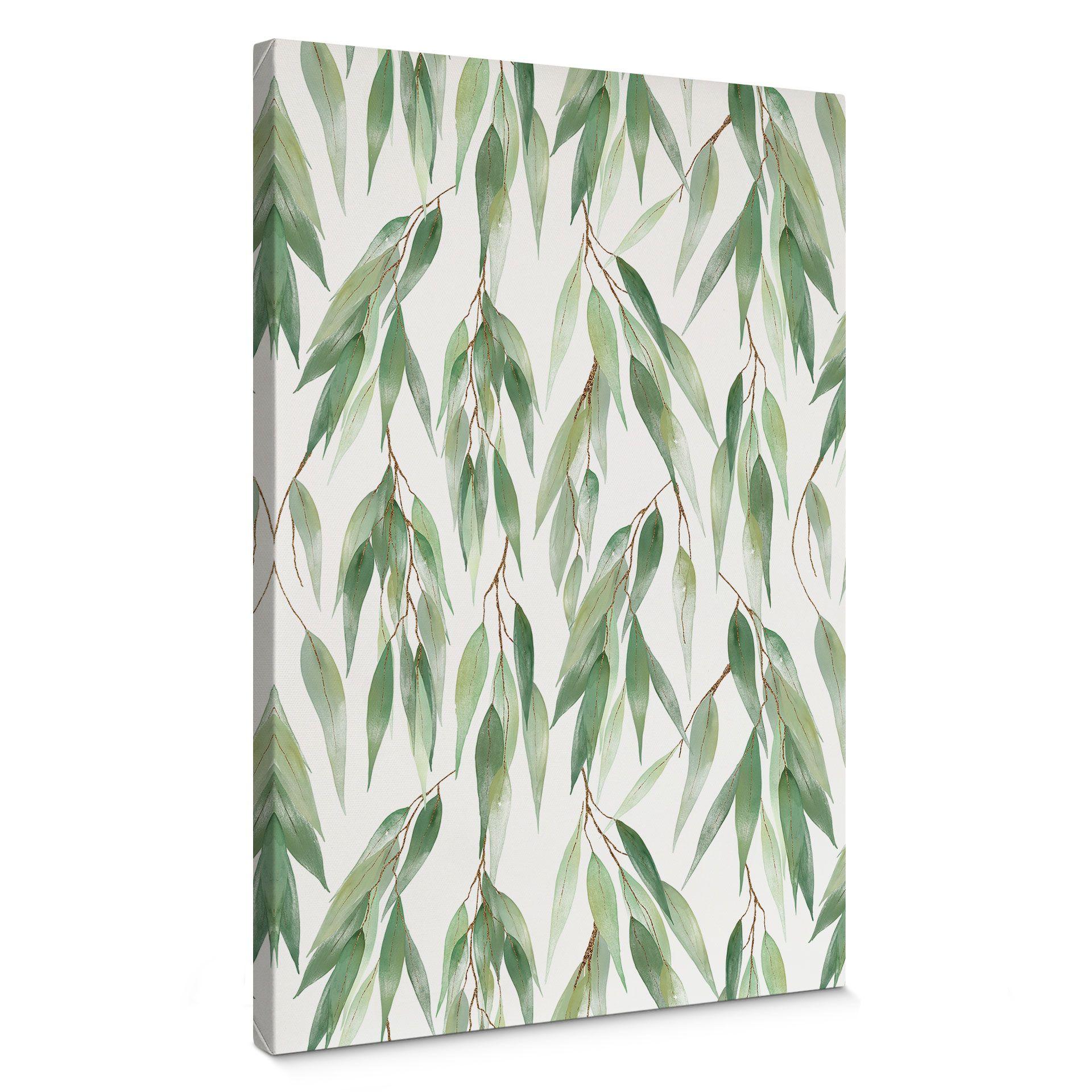 Lienzo ramas con hojas verdes - UN Designs