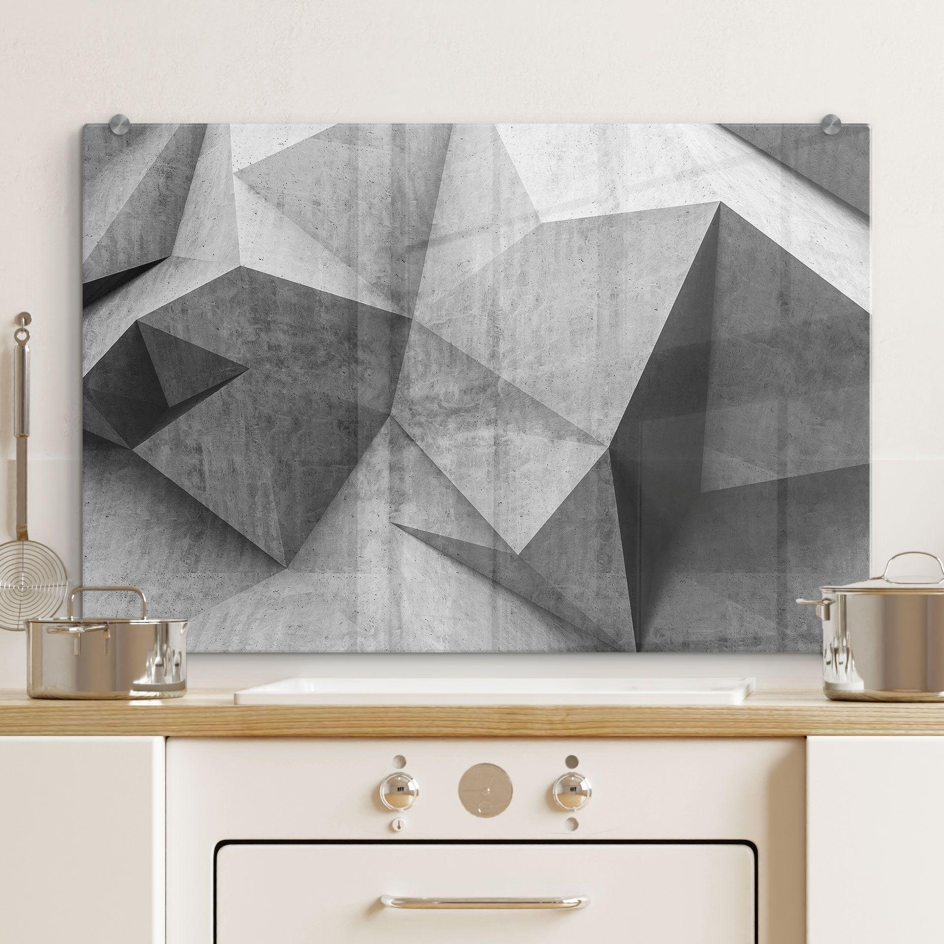 Stænkplade - 3D Betonvæg