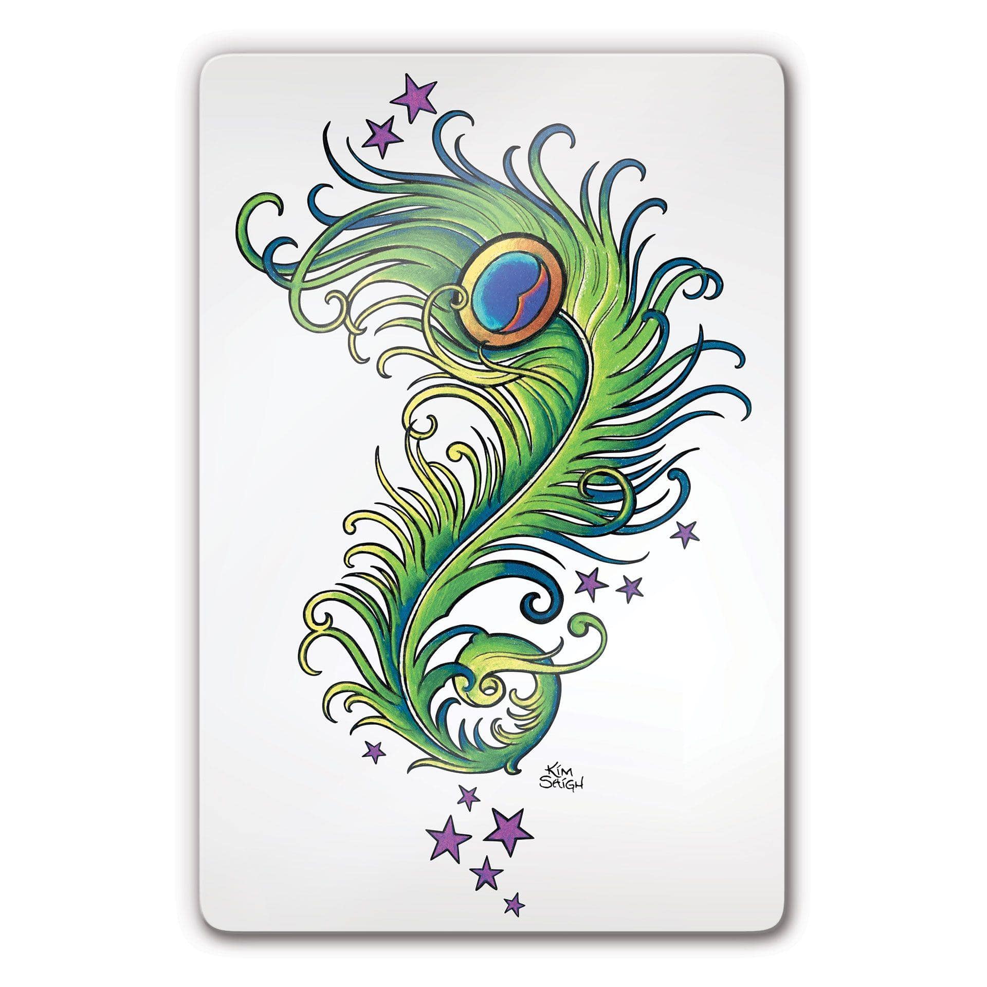 Tableau en verre - LA Ink - Plume de paon