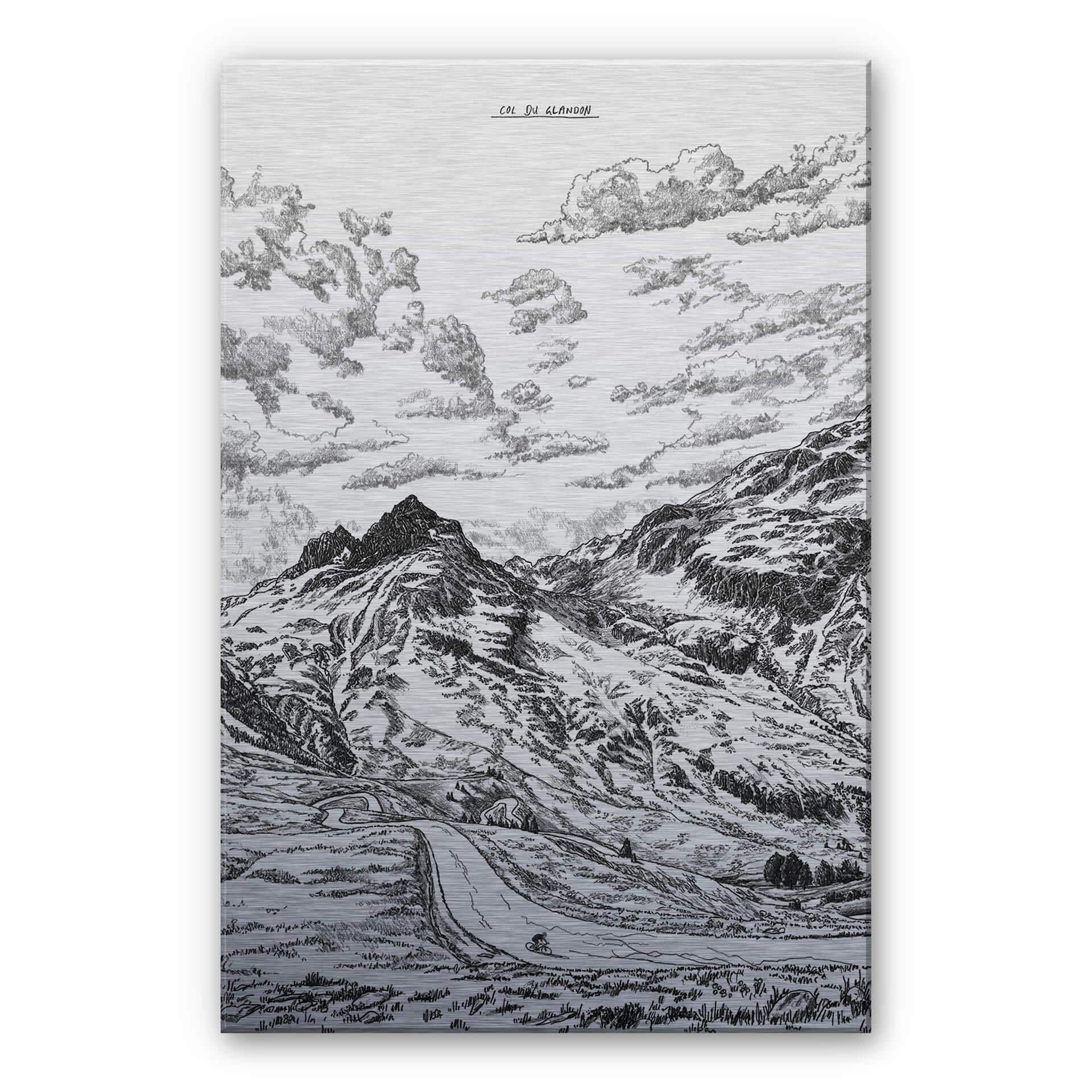Tableau en Alu-Dibond effet argenté - Sparshott - Col du Glandon
