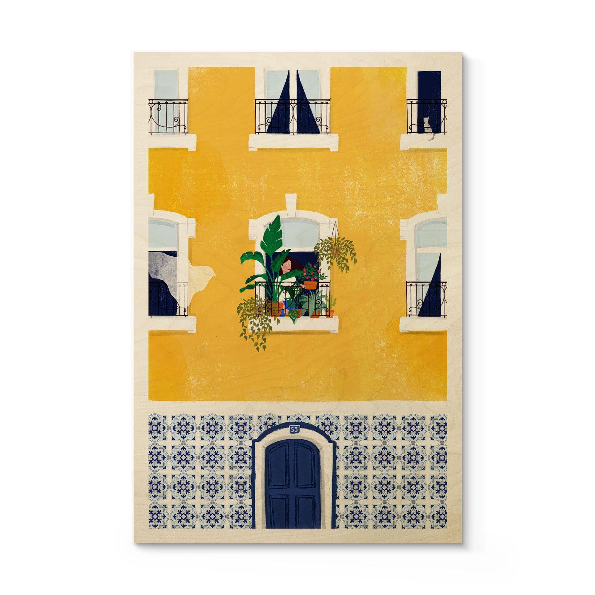 Cuadro de madera fachada Lisboa - Tomljanovic