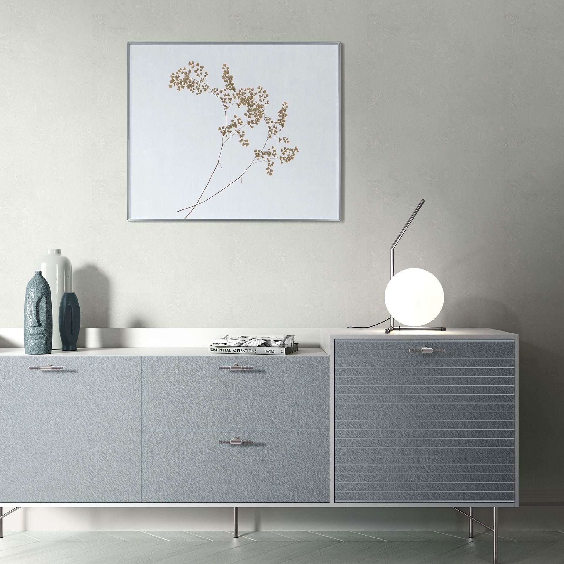 PVC-frit grafisk non-woven tapet med marmorlook og metallic-effekt i grå