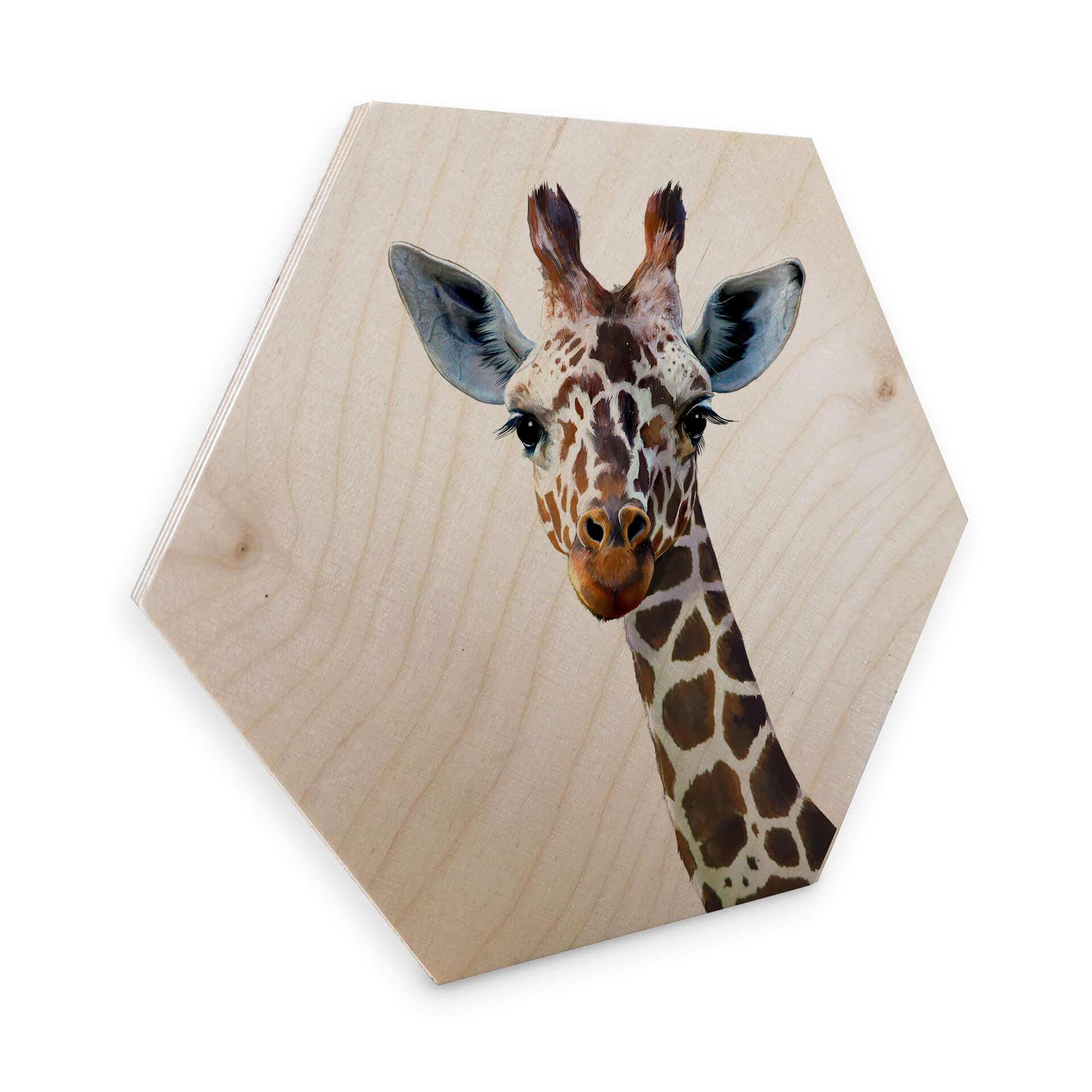 Hexagone - Placage bois de bouleau Graves - Girafe