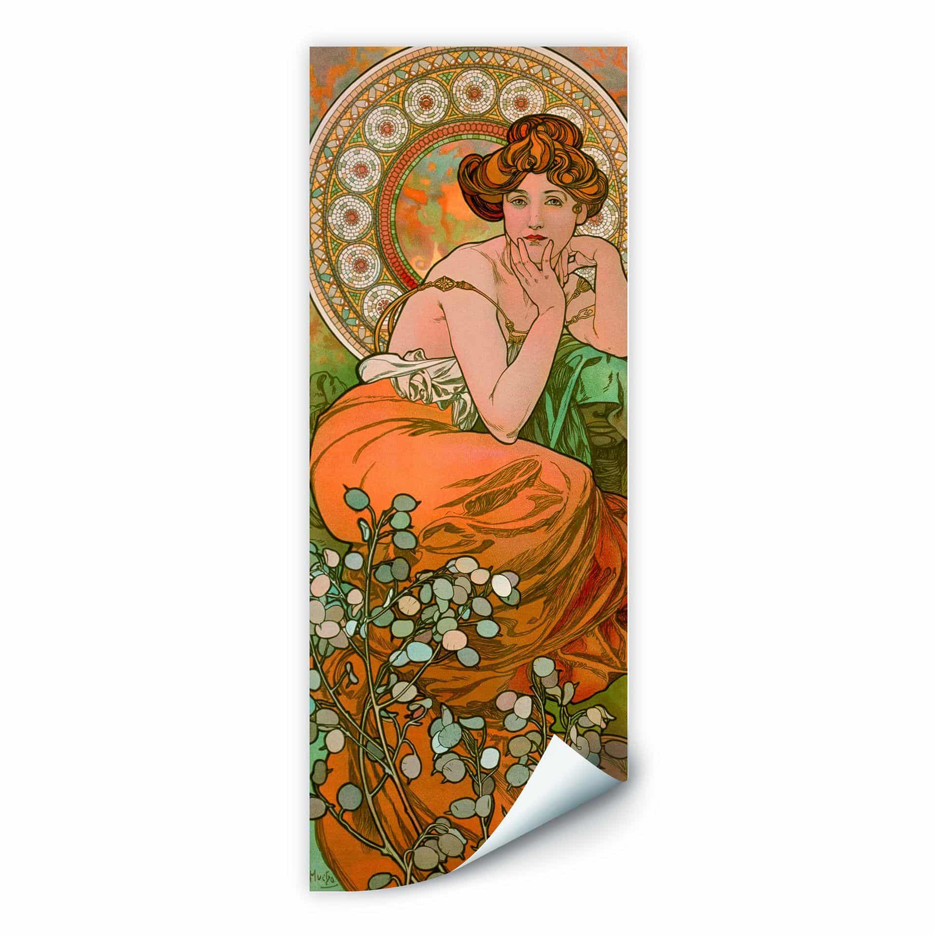 Zelfklevende Poster - Mucha - Topaas