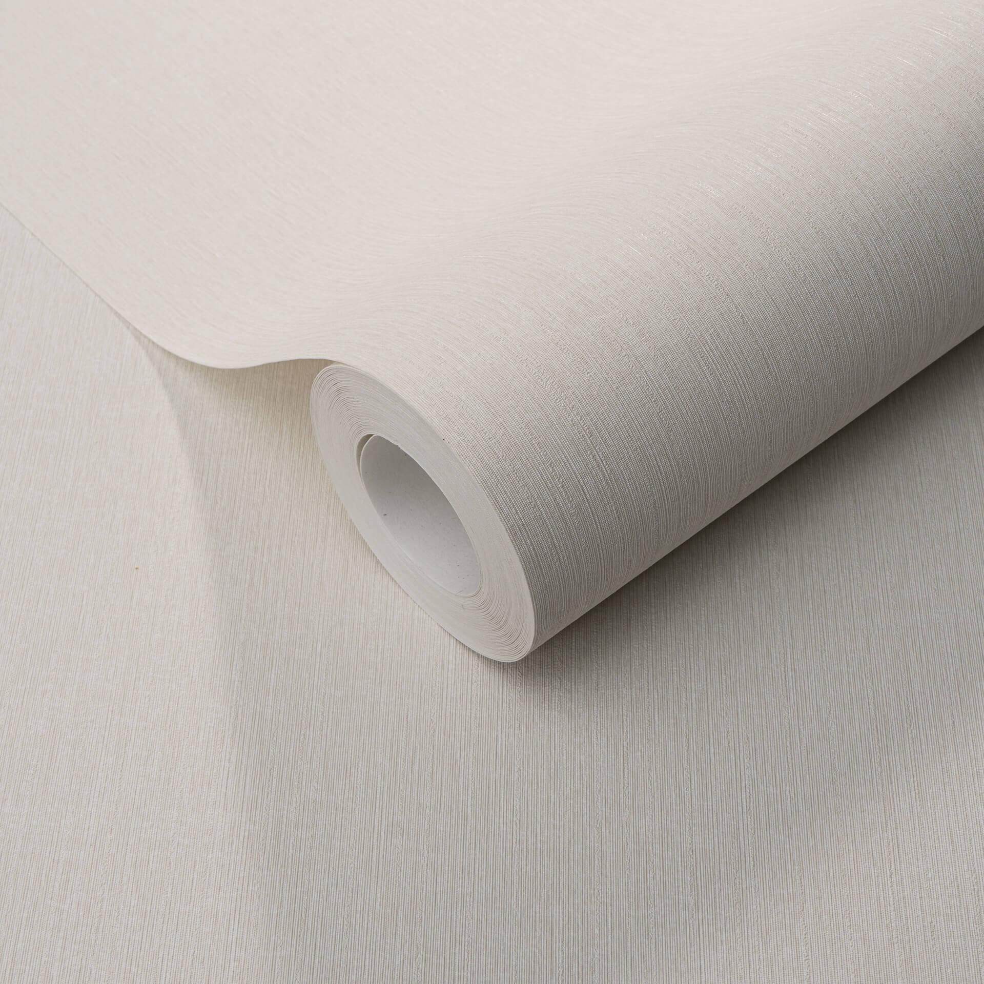 Non-woven tapet med fin struktur på langs i creme