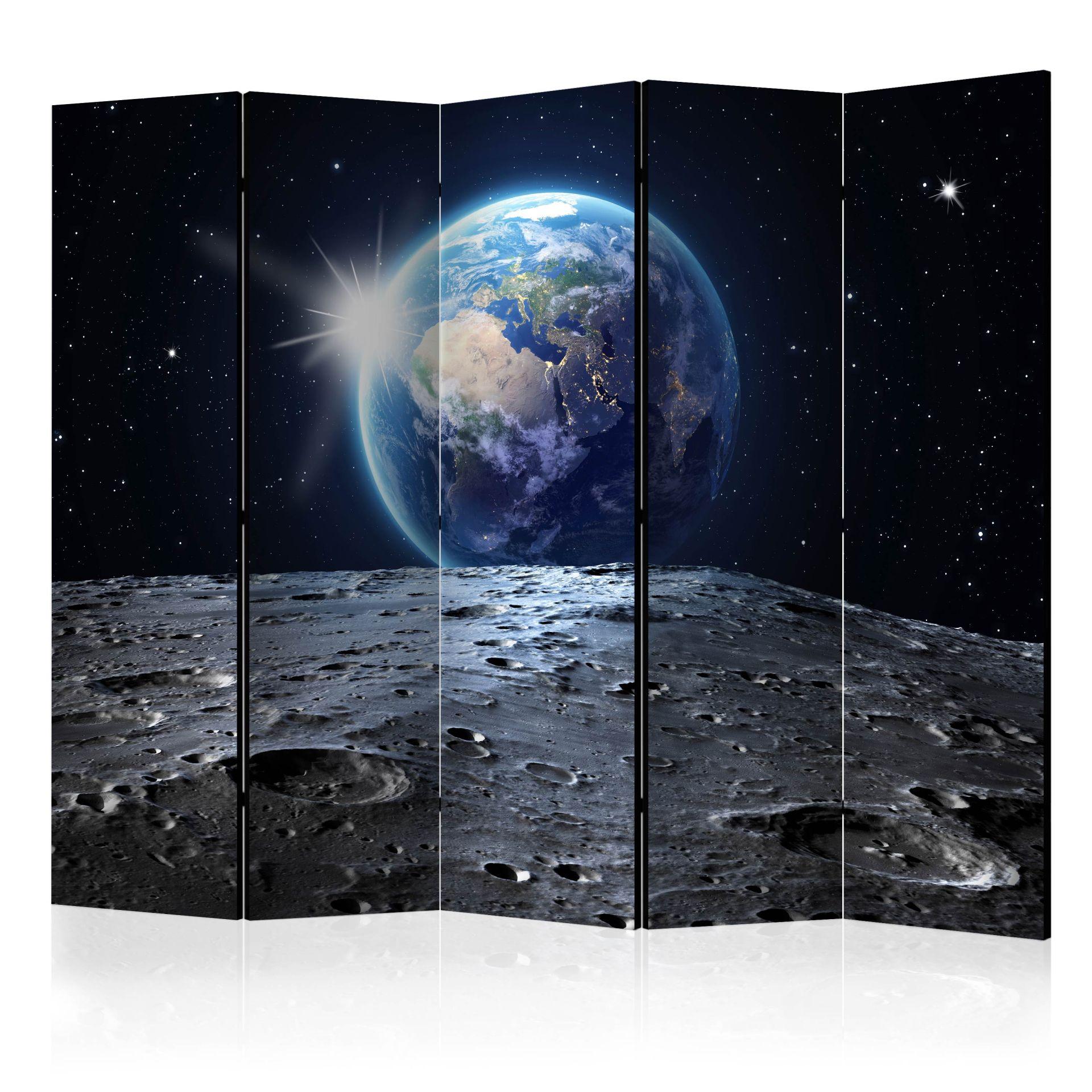 Paravent, Raumteiler freistehend, Trennwand - View of the Blue Planet II, 5-teilig - einseitig bedruckt - 225x172 cm