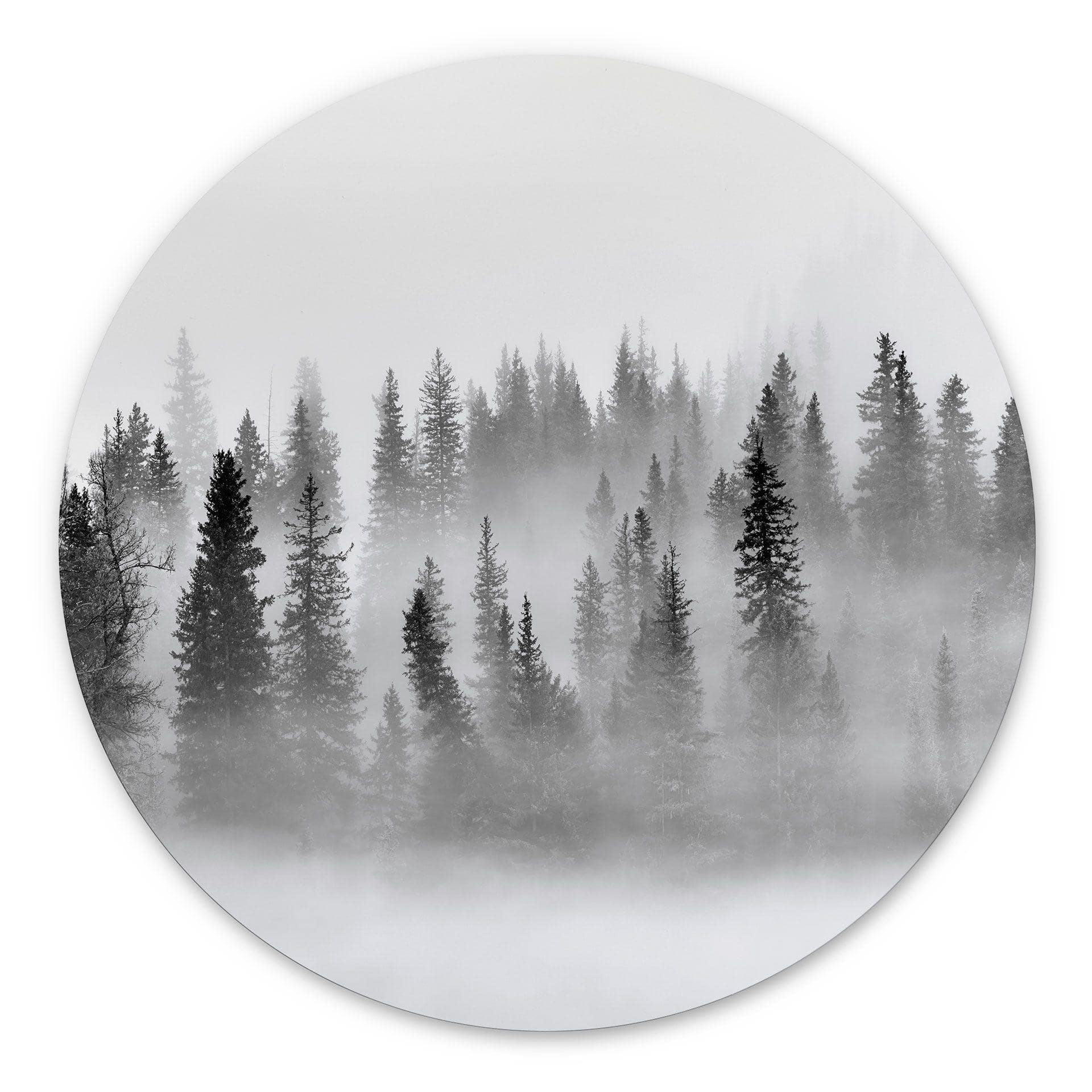 Wandcirkel Xu - Foggy Forest