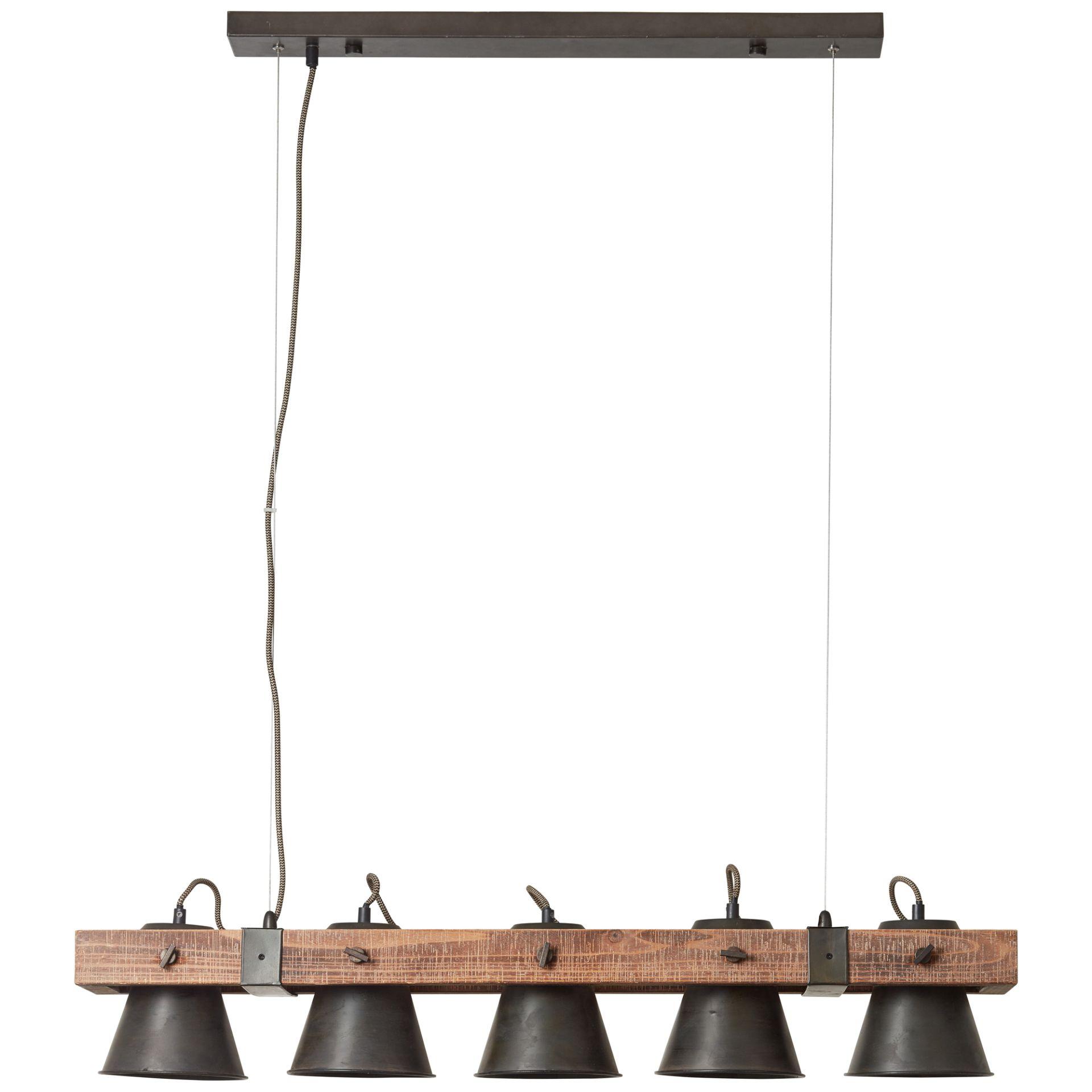 Pendelleuchte Maria, braun, 115 x 95 cm, Holz Pendellampe, dimmbar