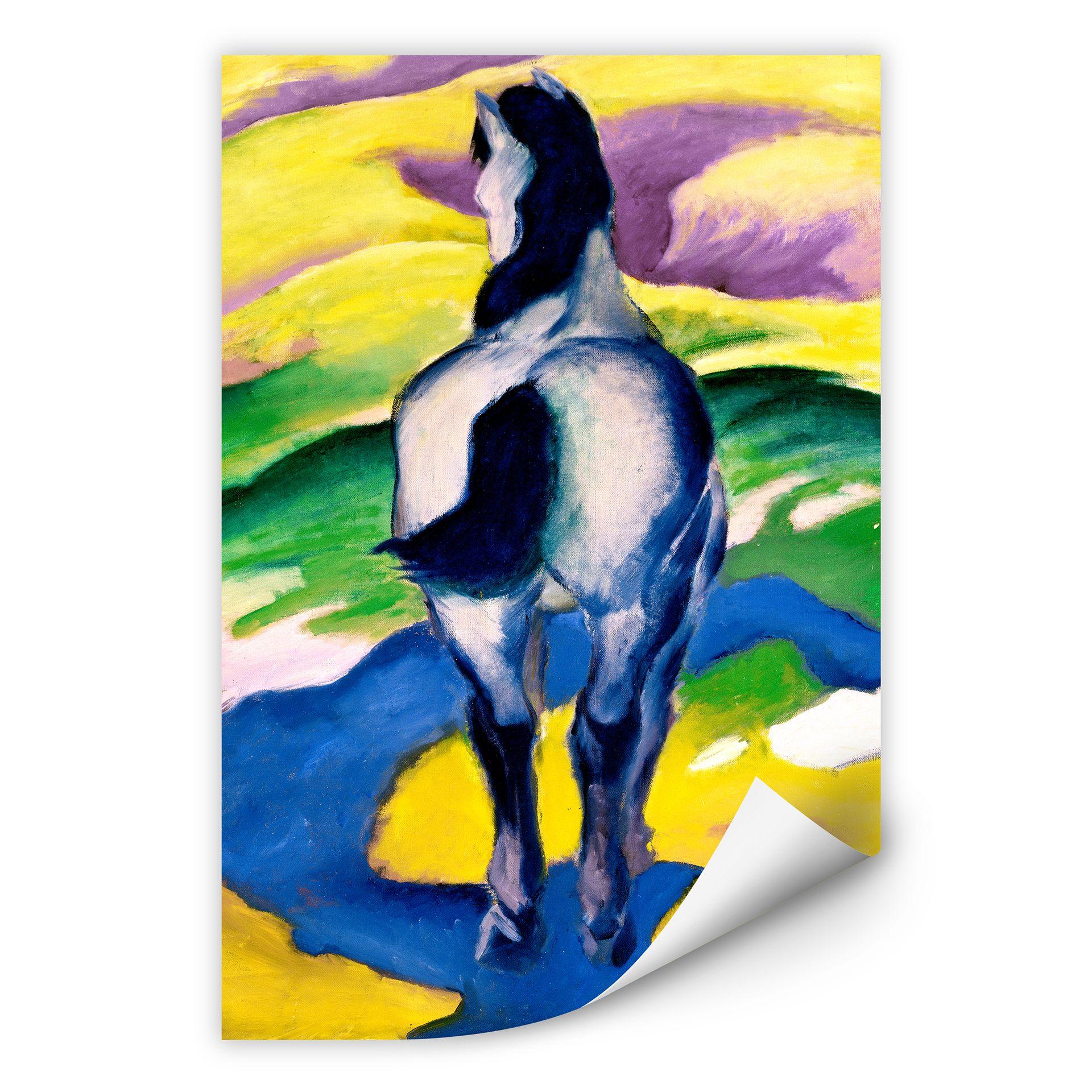 Zelfklevende Poster - Marc - Blue Horse