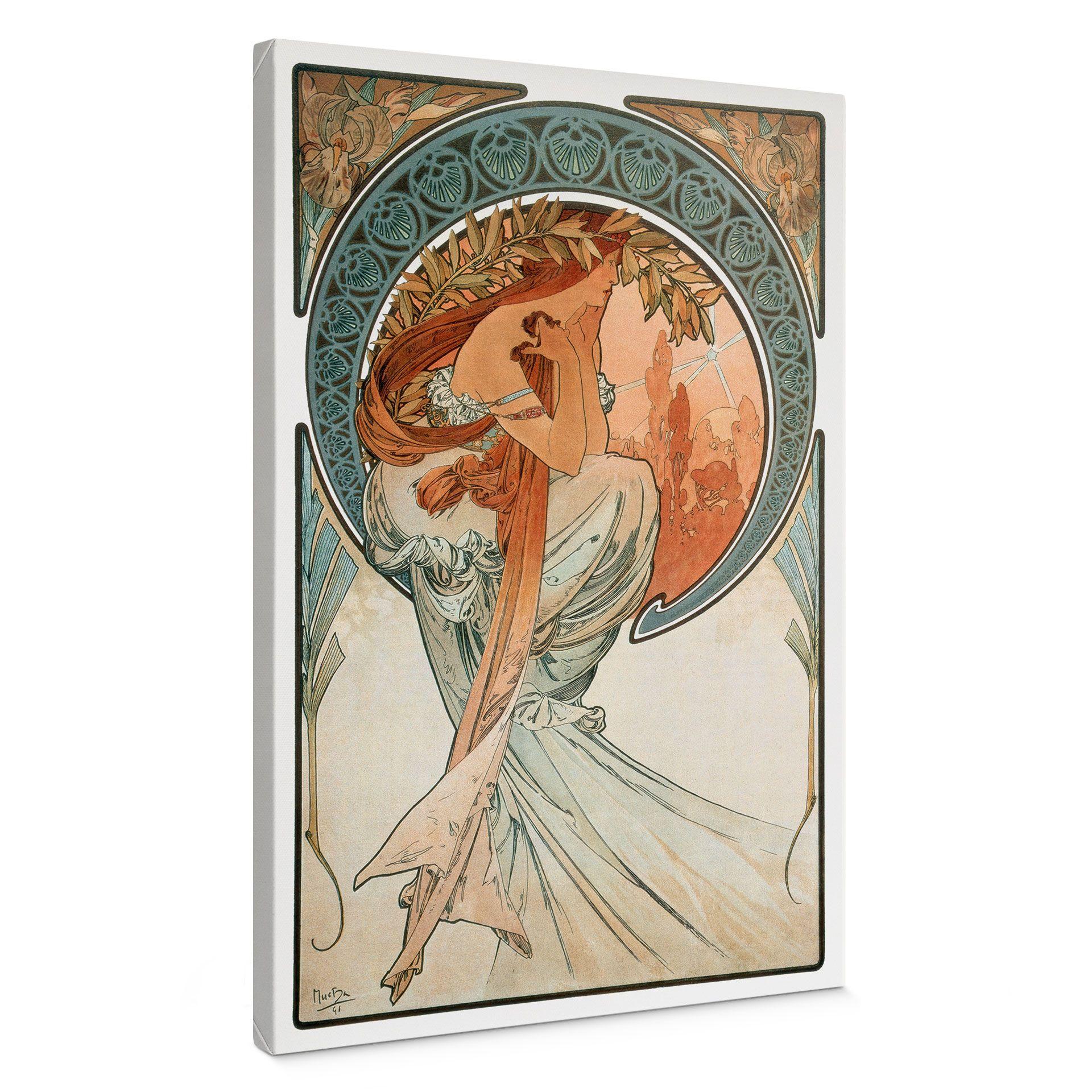 Canvasbillede Mucha - Fire kunstarter: Poesi